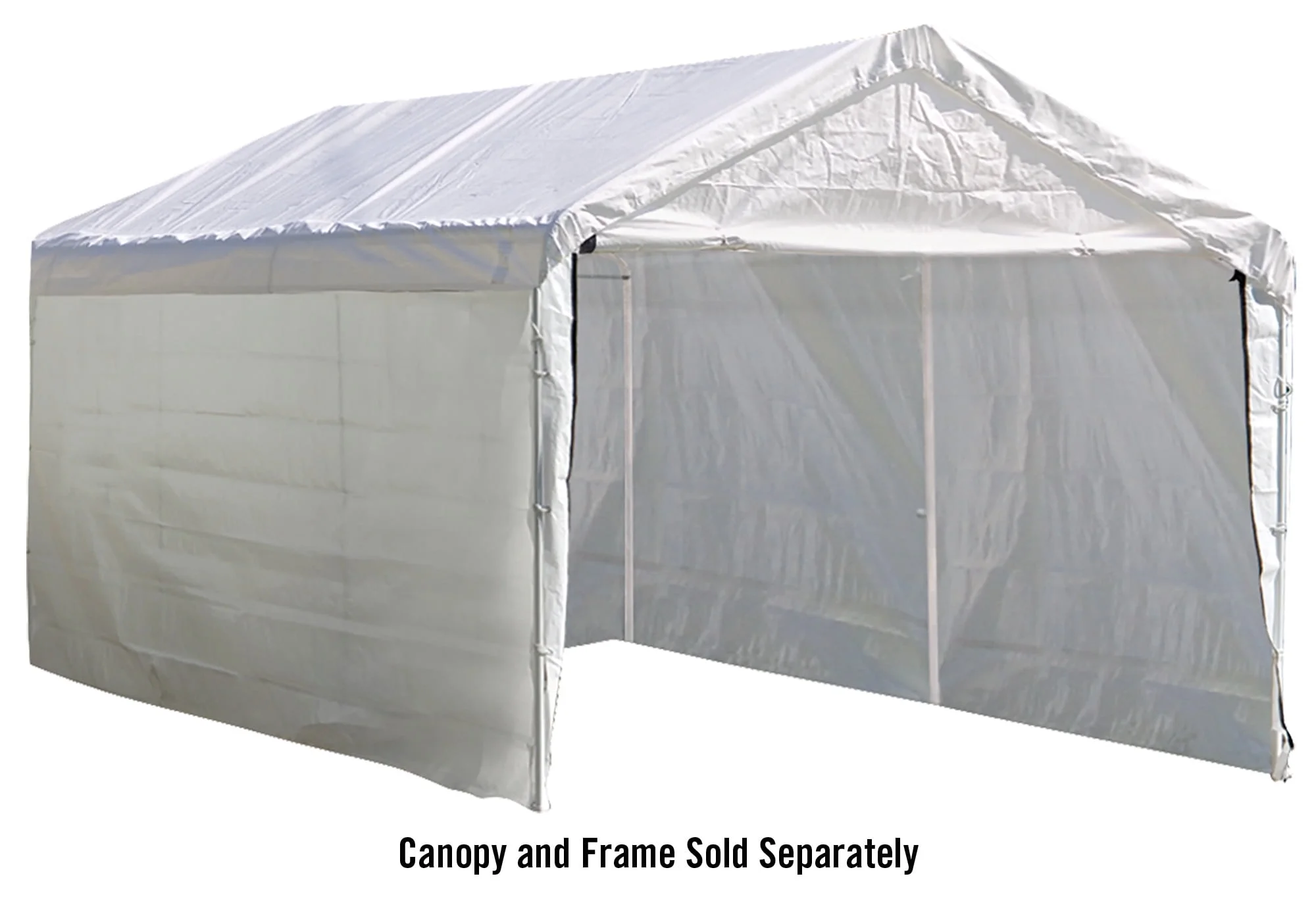 ShelterLogic Canopy Enclosure Kit ONLY for Super Max, 12 x 20 ft, White