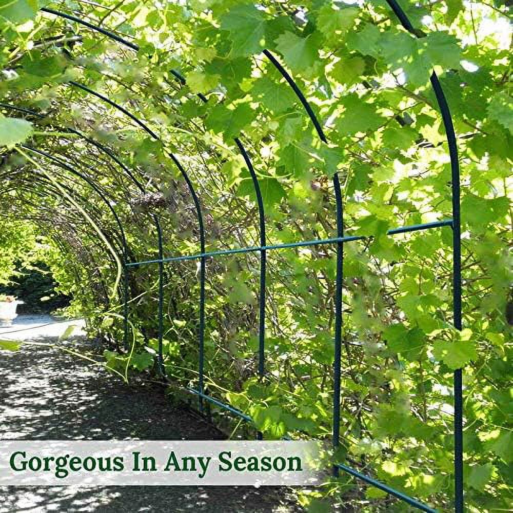 Large Garden Support Arch Frame Climbing Plant Arch Arbor for Various Climbing Plant Roses Vines Birthday Wedding Party Decoration Pergola Frame (6.5 x 7 x 7.2ft)