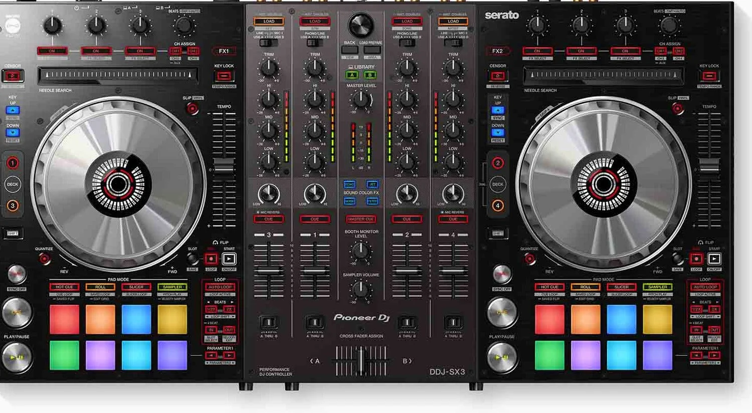 Pioneer DJ DDJ-SX3 4-Channel DJ Controller For Serato DJ Pro – DDJ-SX3