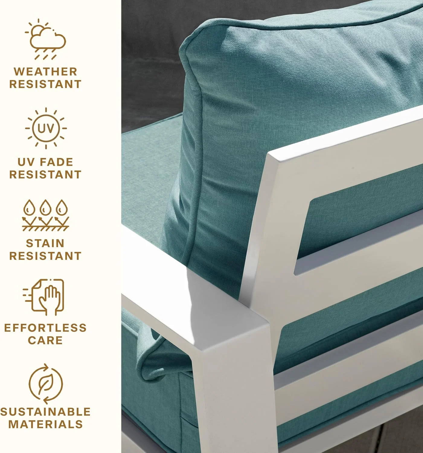 AWFHHT Outdoor Deep Seat, 24" W x 23" D, Zaire Outdoor Chair Cushion