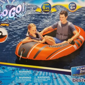 Bestway H2O GO! 6ft.5in X 45in Kondor 2000 Inflatable Orange Boat