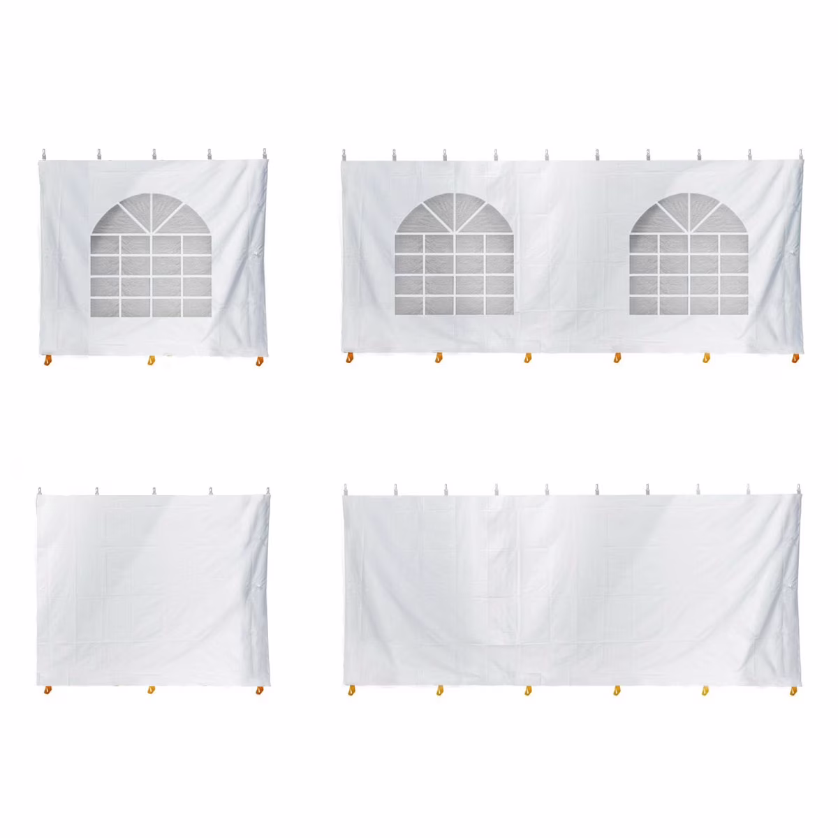 TentandTable Standard Sidewall Kit for 8 ft Sides, White, 10 ft x 20 ft