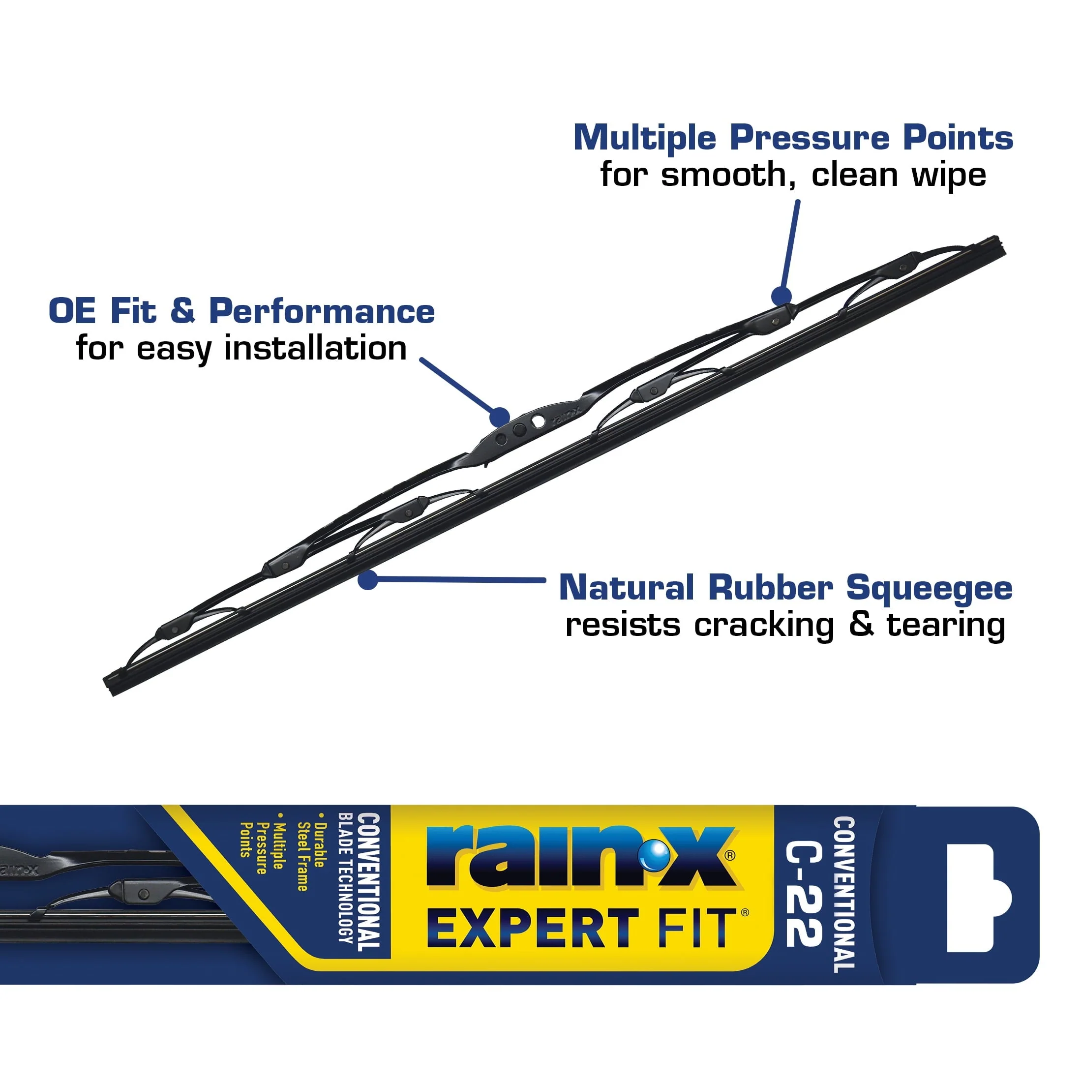 Rain-X Expert Fit Conventional Windshield Wiper Blade C22-4 – 860022