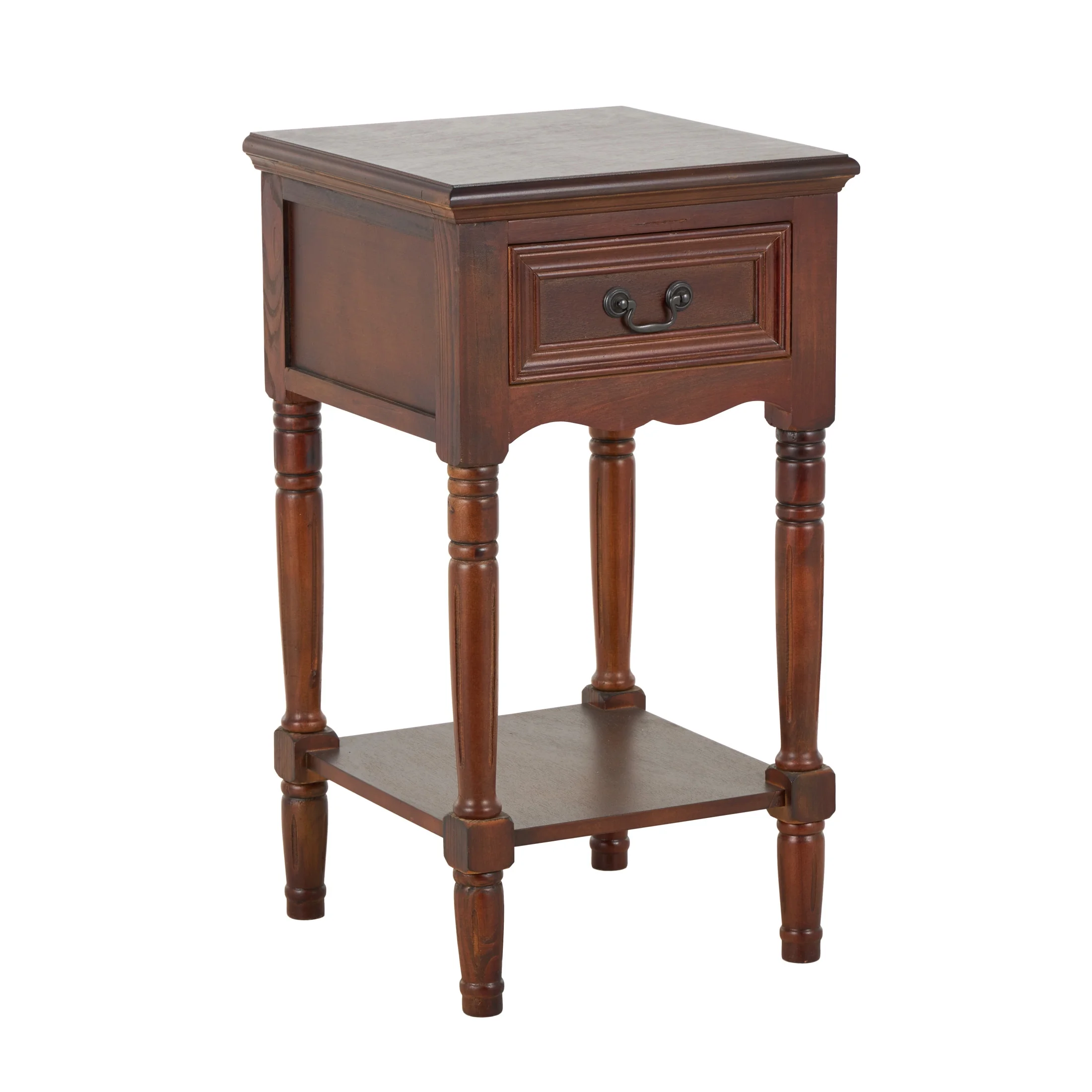 DecMode 17" x 25" Cream Wood 3 Drawer Cabinet, 1-Piece