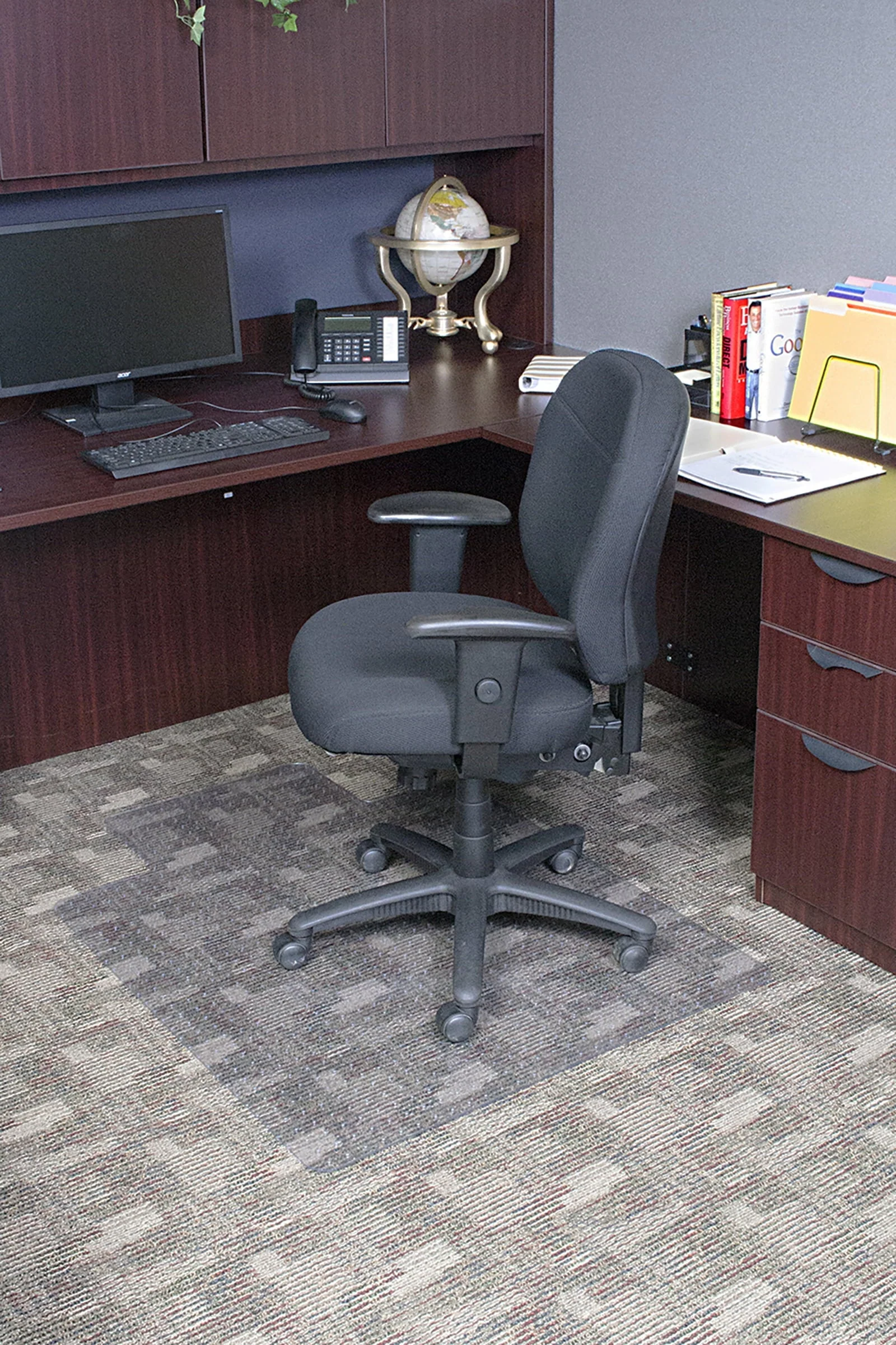 Dimex Office Chair Mat for Low Pile Carpet with Lip 36" x 48"
