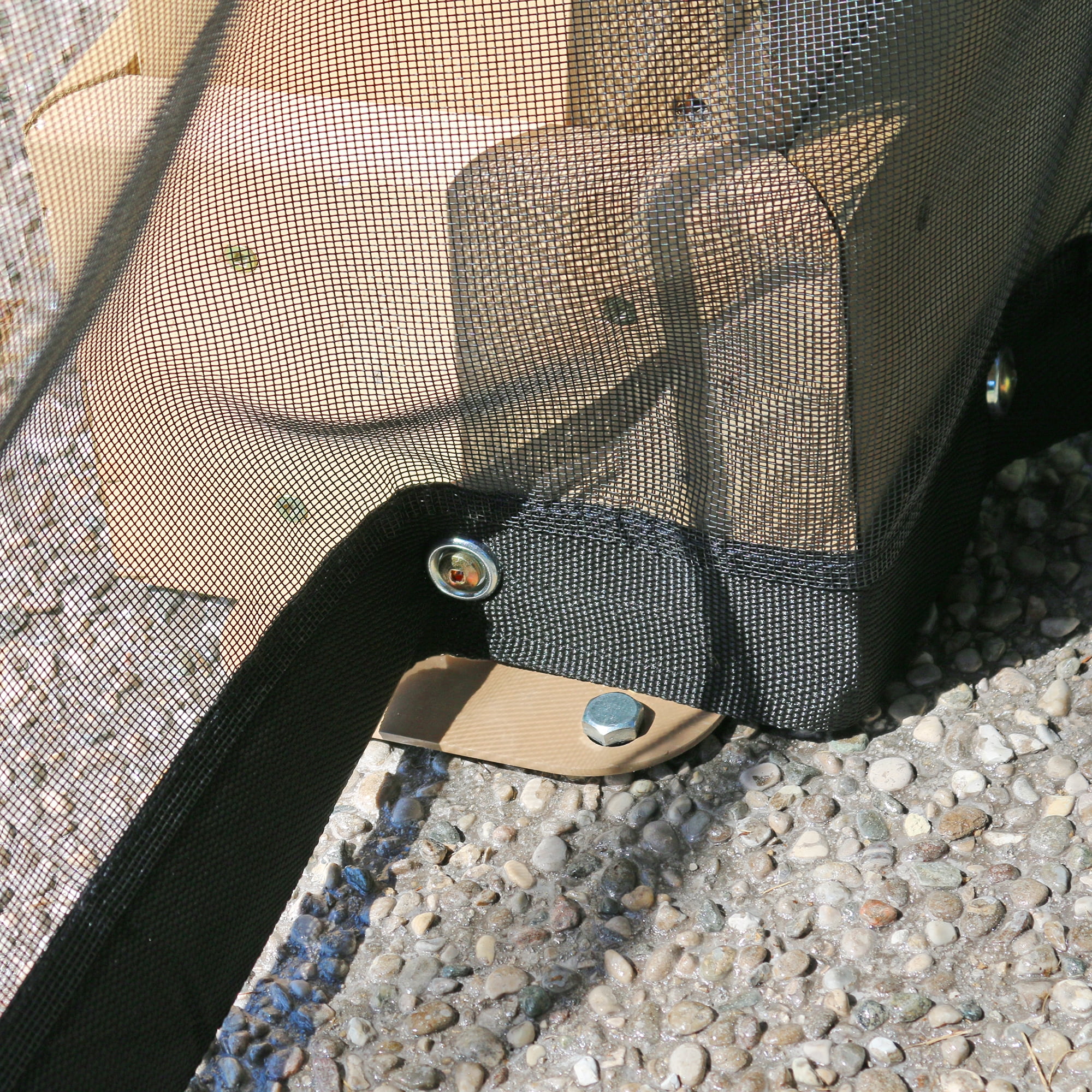 Yardistry Black Mosquito Screen Mesh Kit designed for the 12' x 20' Meridian Gazebo