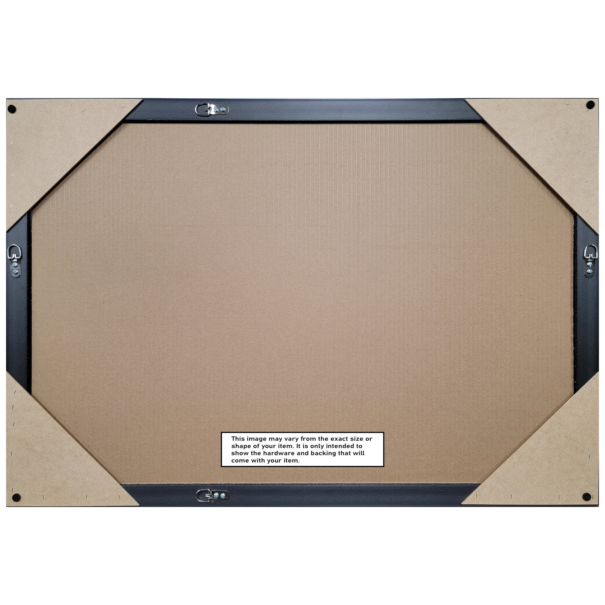 Amanti Art Woodgrain Stripe Beveled Wood Wall Mirror 22 x 18 in.