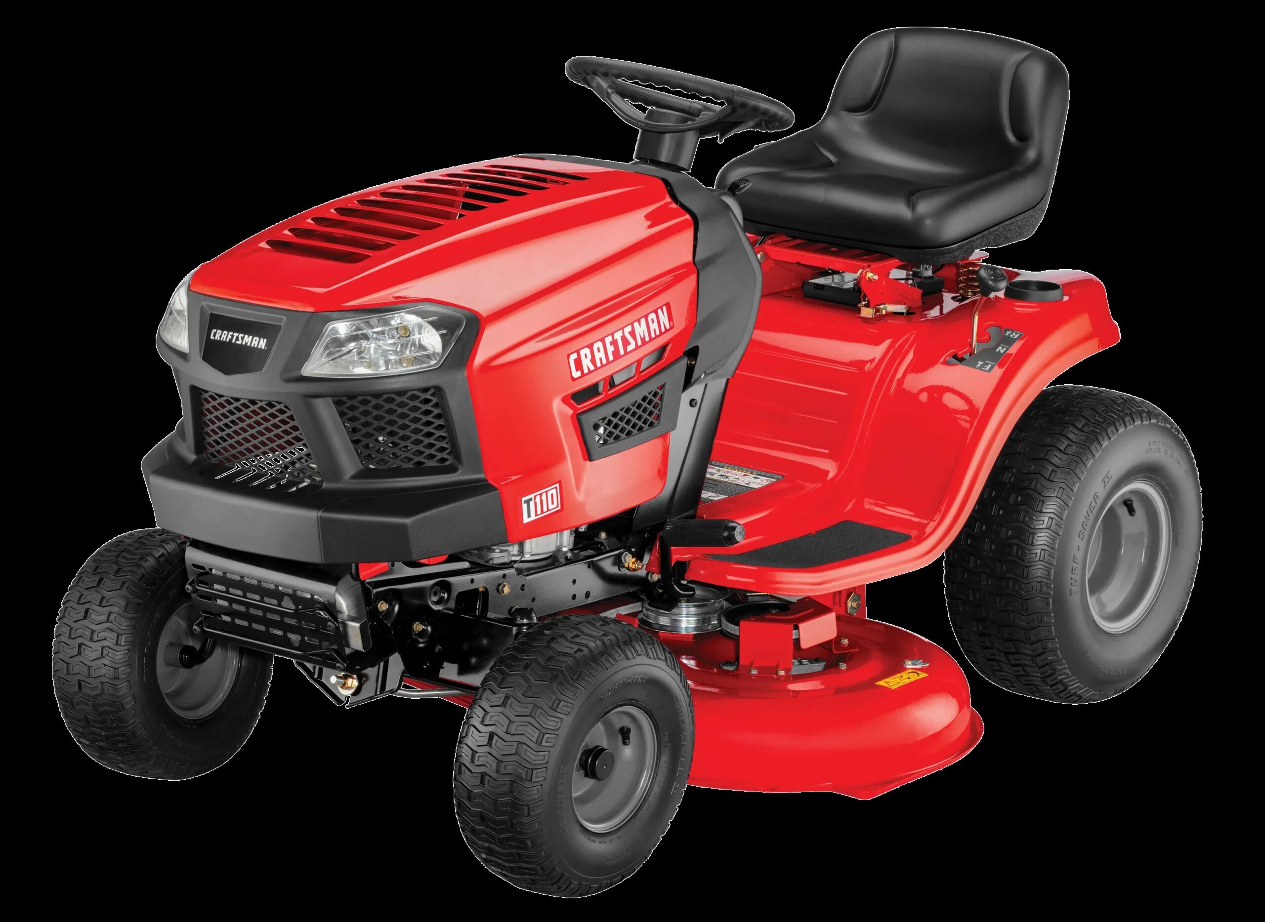 Craftsman T110 42-in Riding Lawn Mower – 17.5 HP Briggs & Stratton Engine – 7-Speed Transmission – Model 13AN77XS093