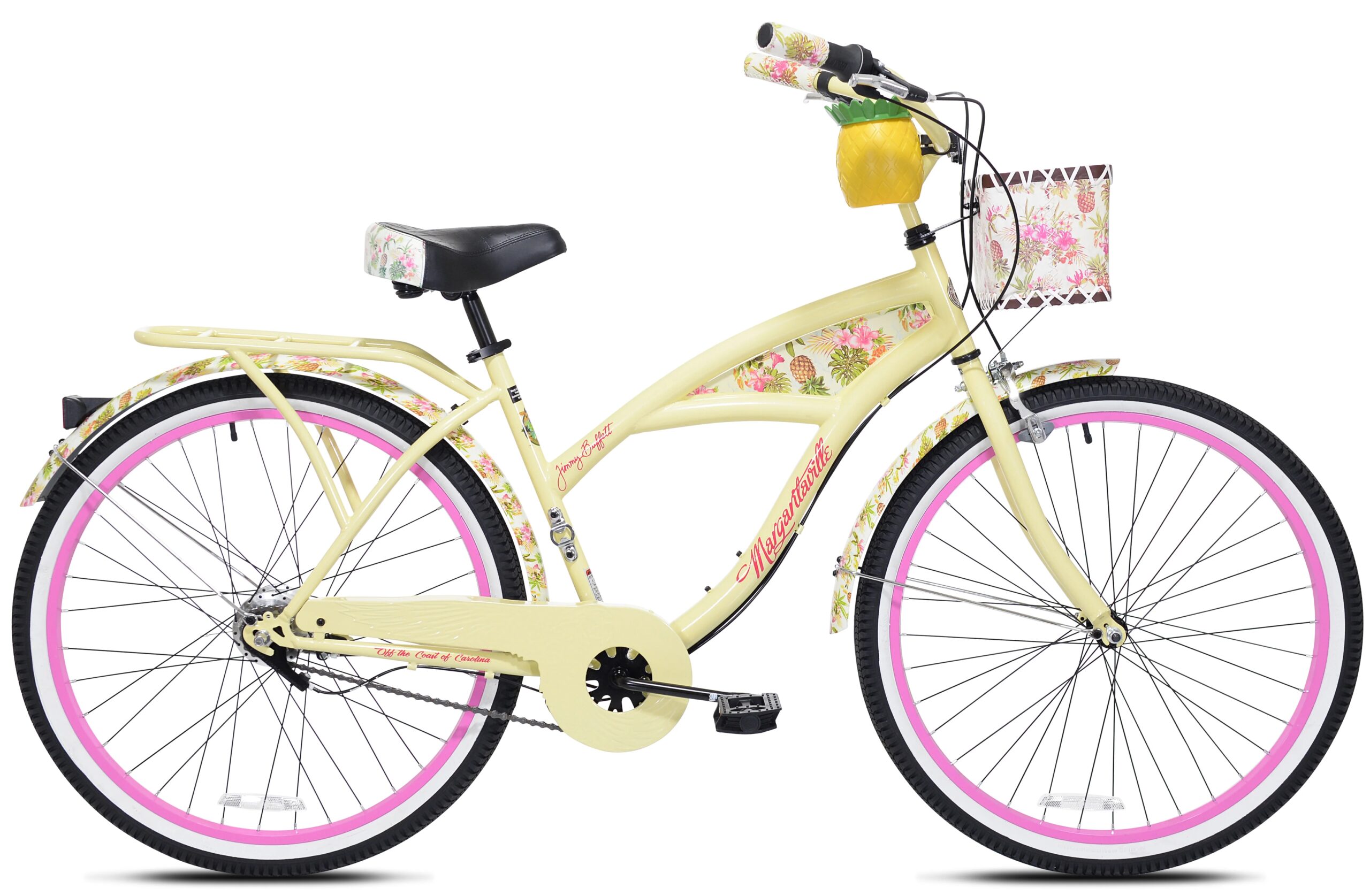 26″ Margaritaville Women’S 3 – Speed Cruiser Bike, Yellow