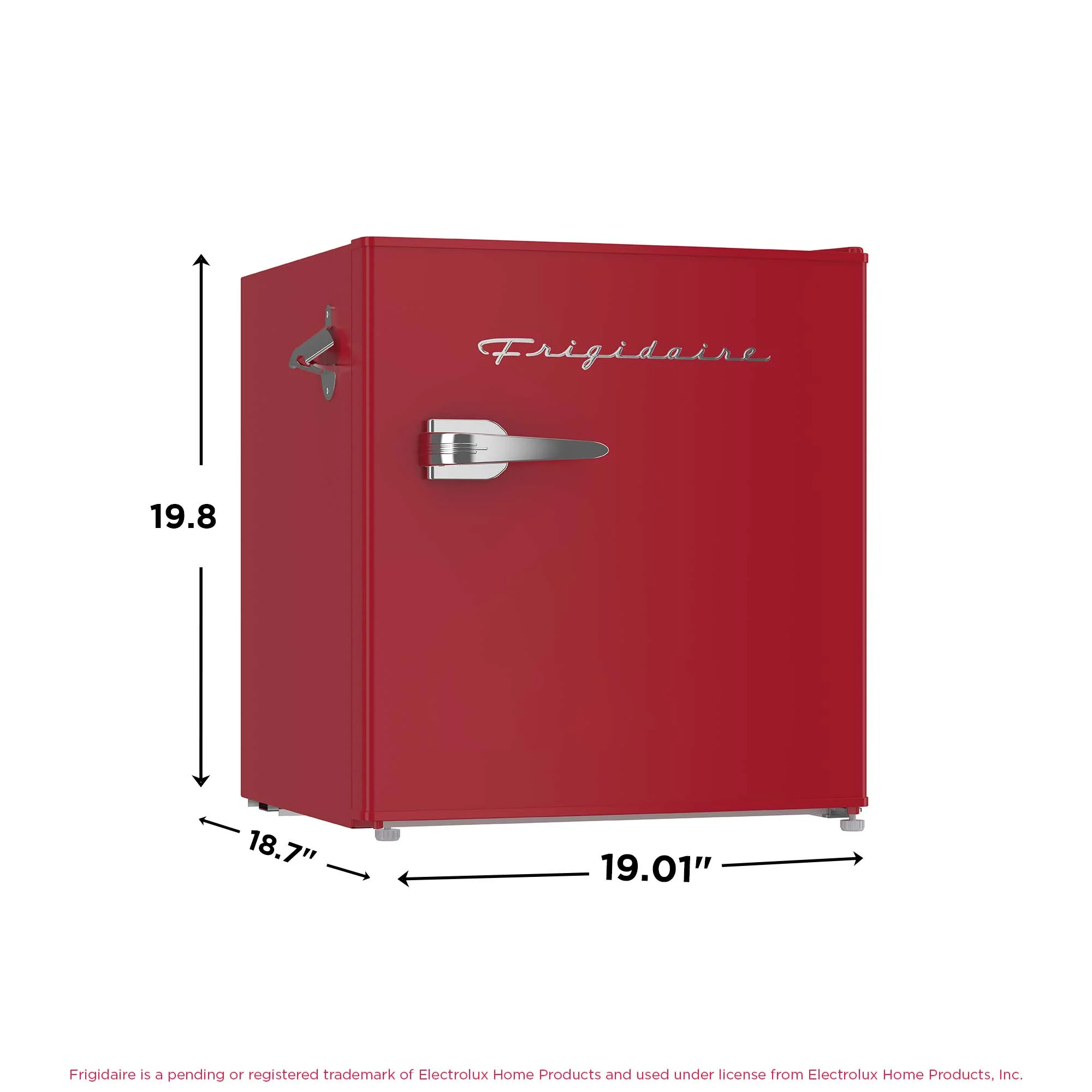 Frigidaire 1.6 Cu ft. Retro Compact Refrigerator with Side Bottle Opener, Coral