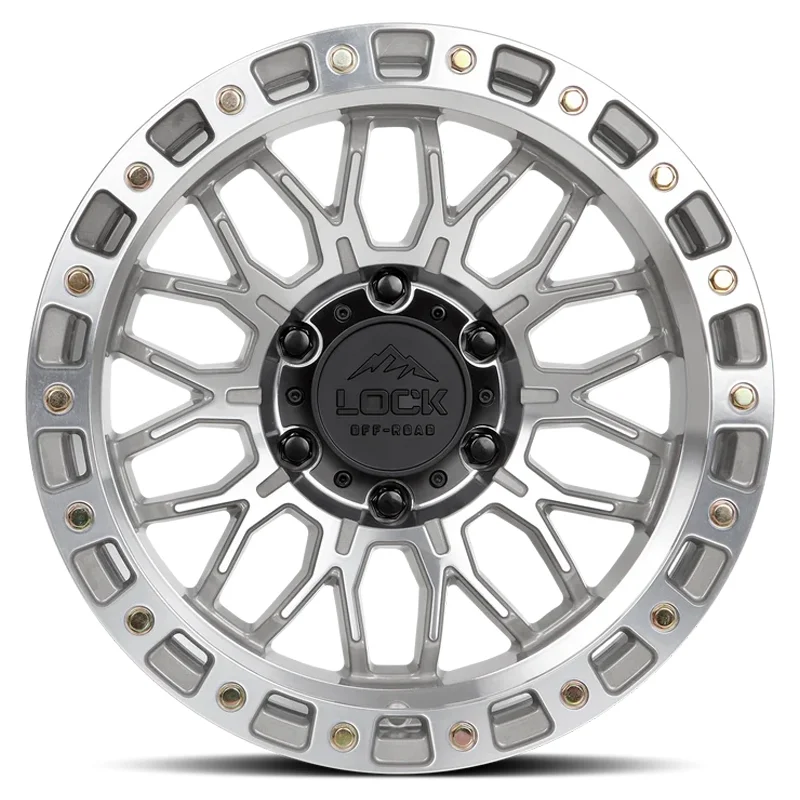 4 x Lock Offroad Combat Machined Wheels 6×139.7 17×9 -12et Truck Suv Rims