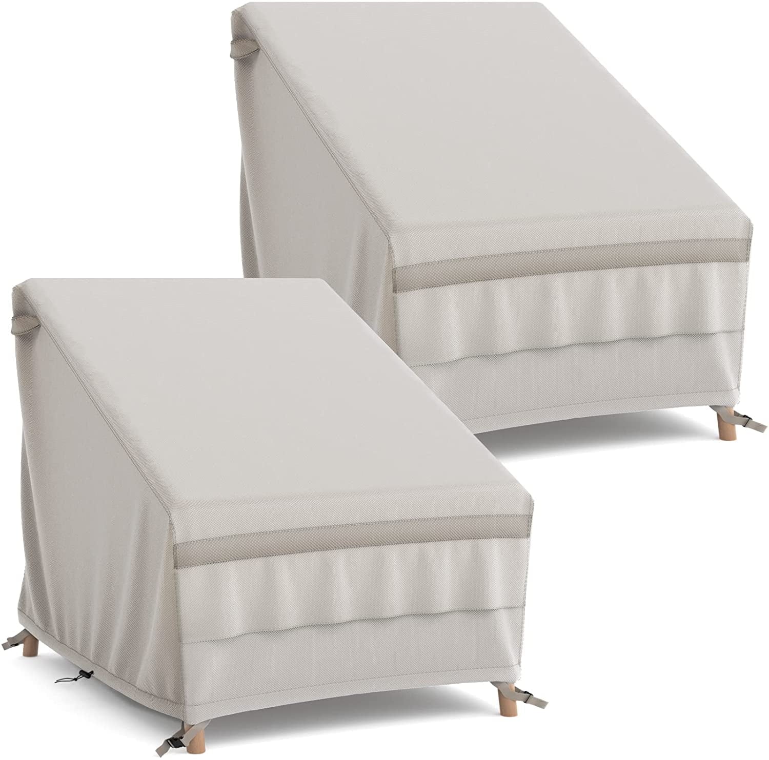 600D Patio Adirondack Chair Cover 2 Pack, 40″ x 35″ x 33″ Waterproof Outdoor Furniture Cover, Heavy-Duty Patio Lounge Chair Slipcovers with PVC Coating, UV Protection
