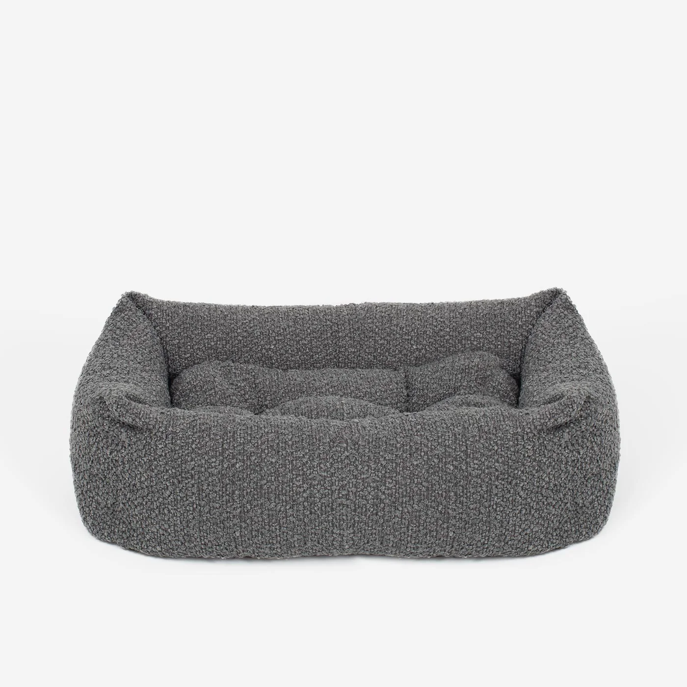 Cozy & Calming Puppy Cage Bed In Granite Bouclé