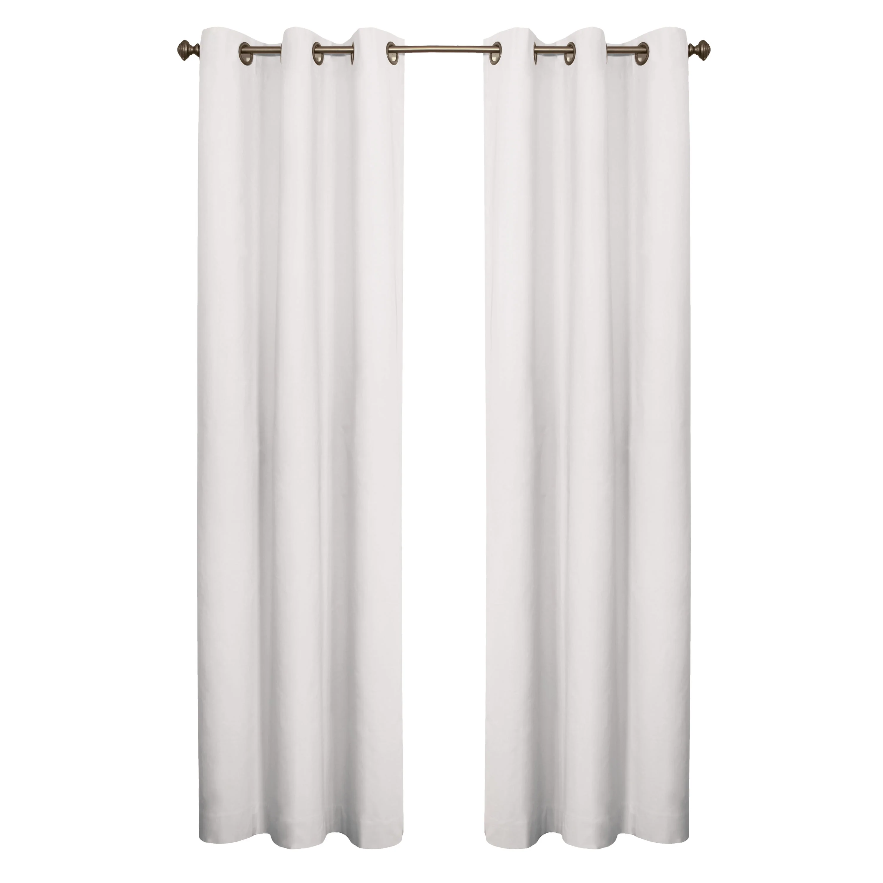 Winmate Insulated Cotton Grommet Curtain Panel – Pair each 40″ x 54″ in White