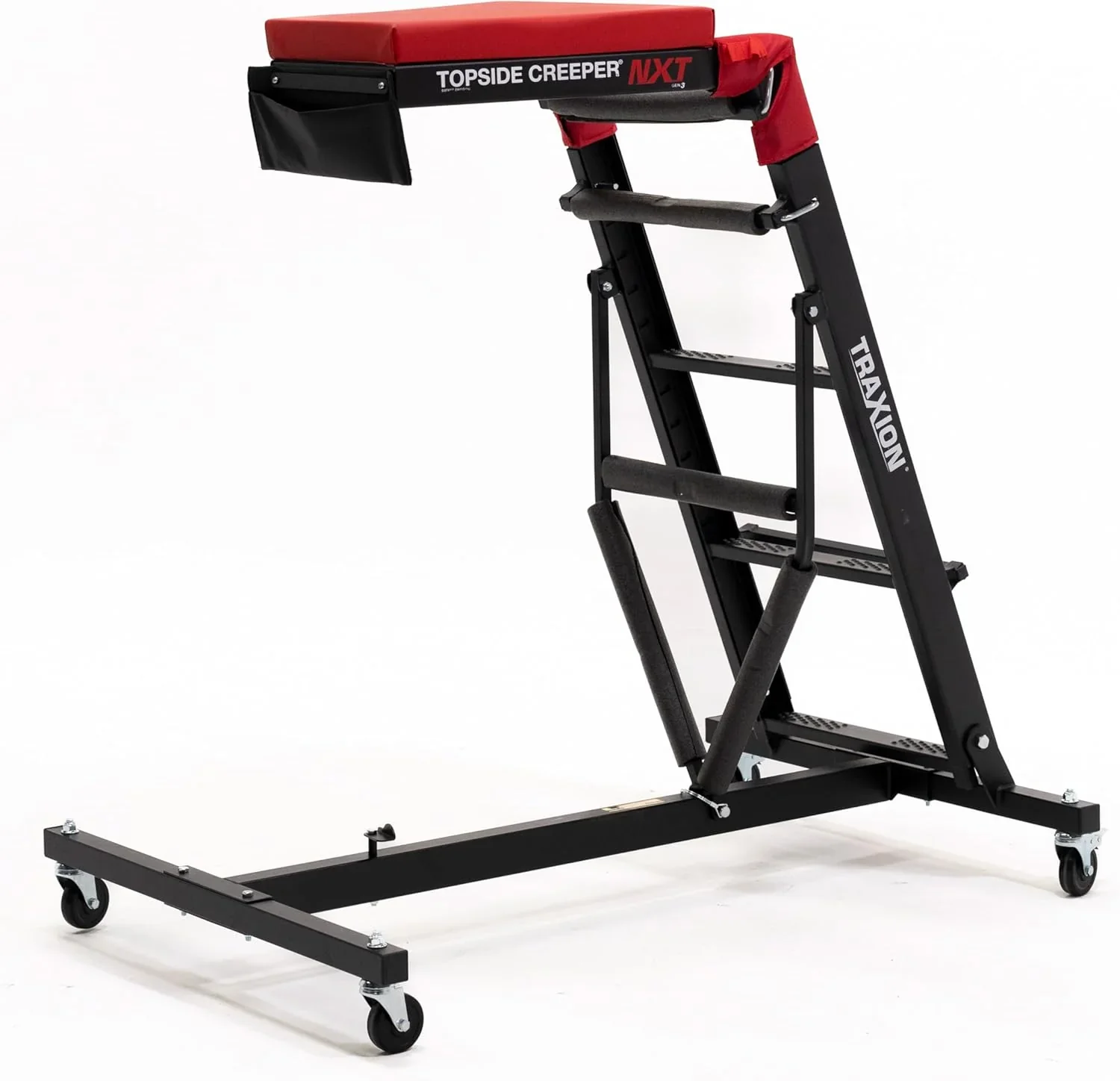 Traxion Foldable Topside Engine Creeper, Black, 48.38in D x 32.12in W x 70in H – 3-200 NXT