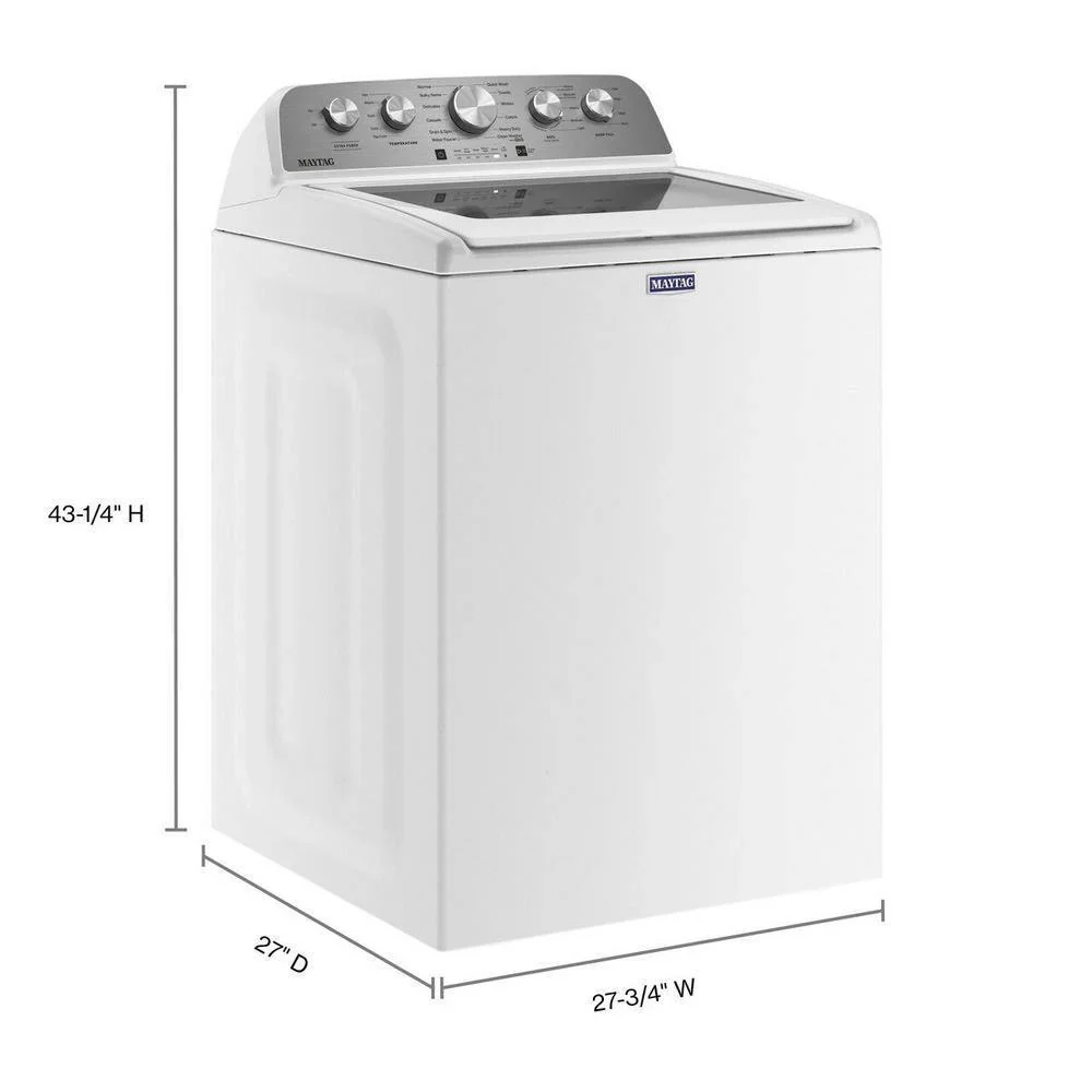 Maytag 4.8 cu. ft. Top Load Washer with Extra Power Boost, White – MVW5430MW