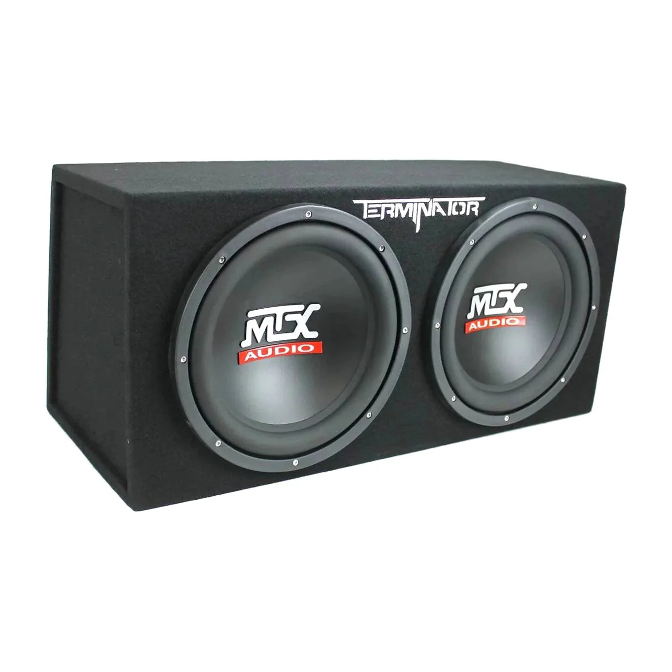 MTX TNE212D 12-Inch Subwoofer Enclosures 2-Pack With Planet Audio AC1500.1 Amplifiers 2-Pack And Soundstorm AKS8 Amp Wire Kit