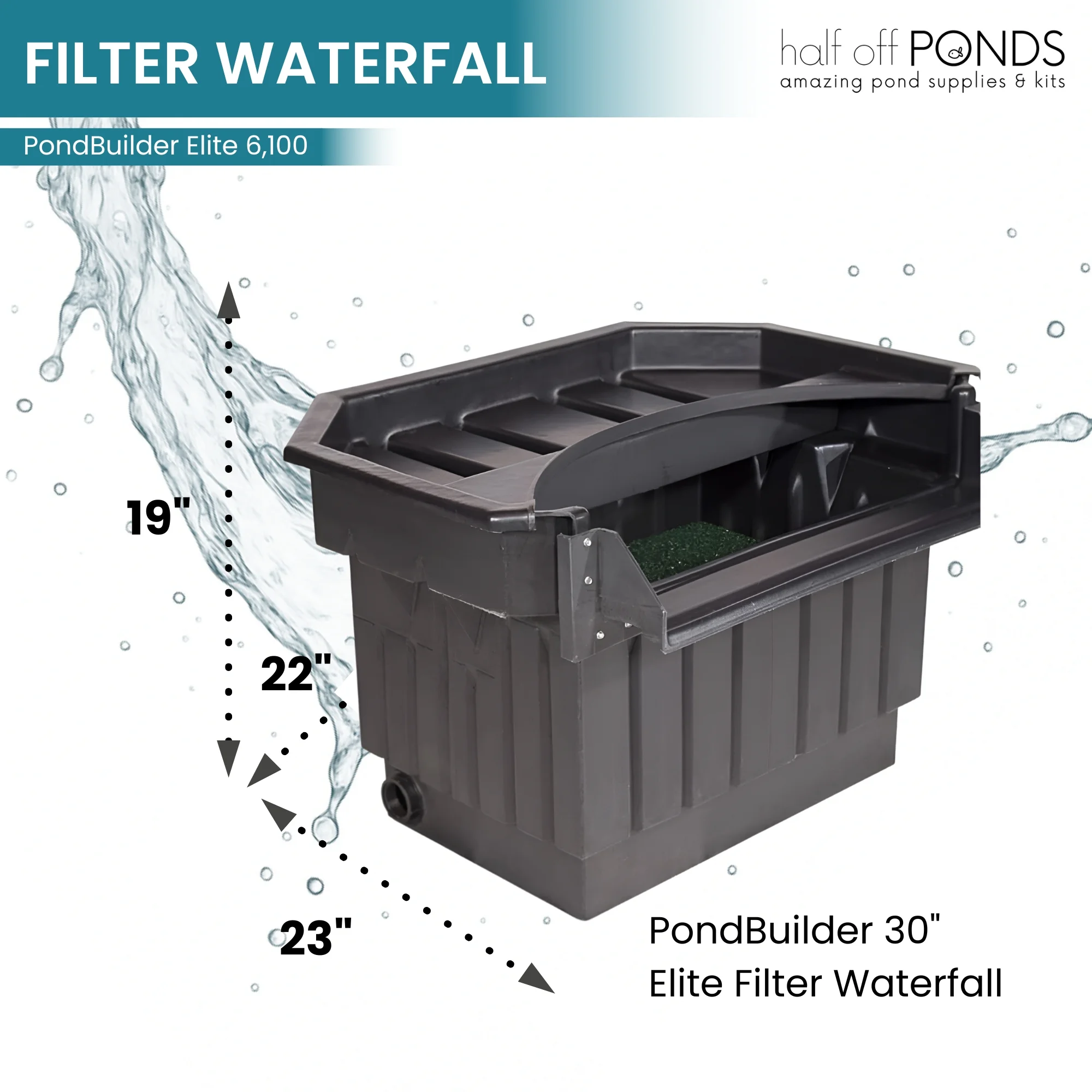 PondBuilder Elite 6100 EPDM Pond Kit, 30 ft. x 30 ft.