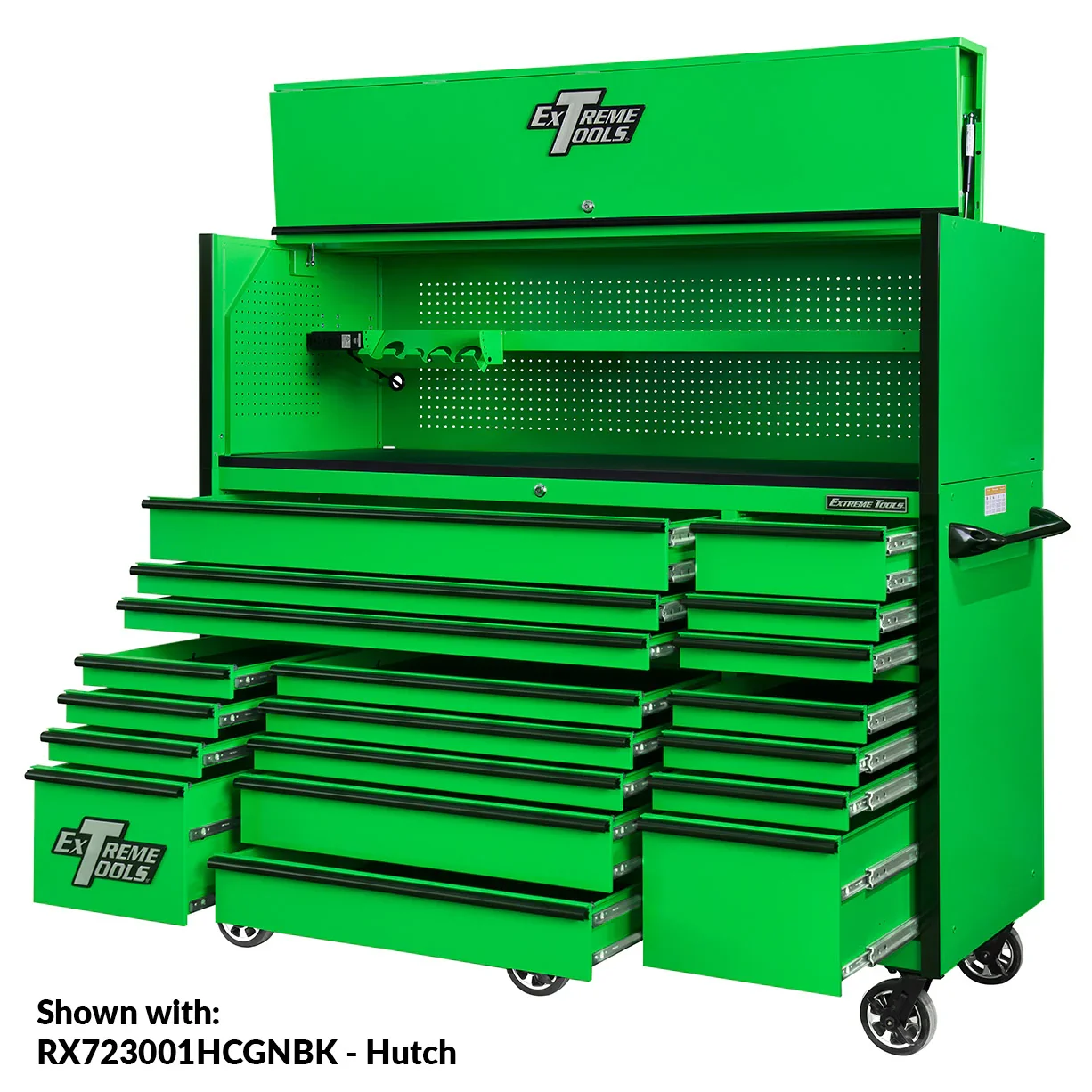 Extreme Tools 72-in x 30-in 19-Drawer Roller Cabinet With 250 lb Drawer Slides – RX723019RC-250
