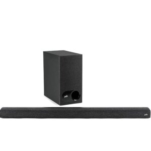 Polk Audio Signa S2 Low Profile TV Sound Bar, Works with 4K & HD TVs, Wireless Subwoofer, Includes HDMI & Optical Cables, Bluetooth Enabled, Black