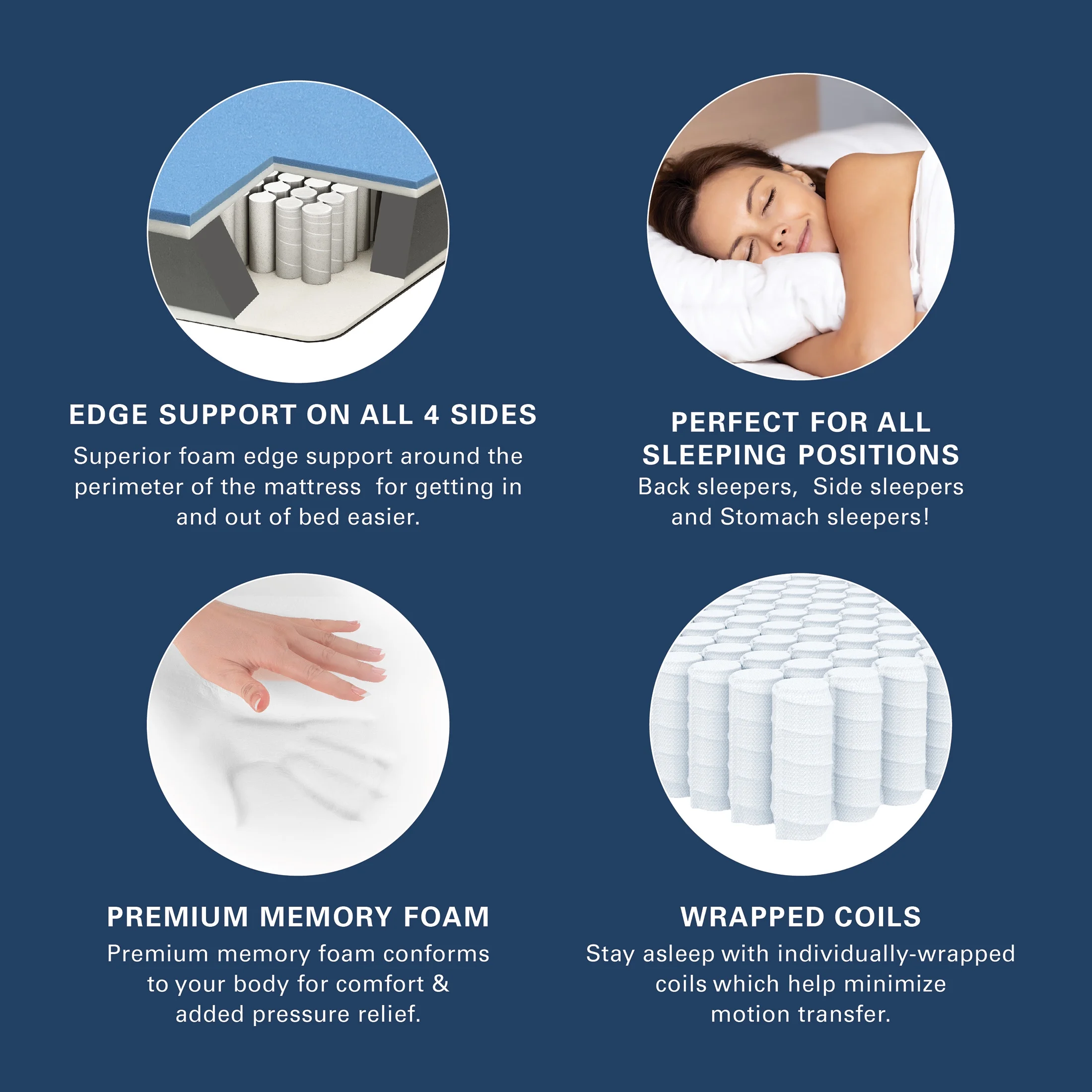 Allswell X 10 Hybrid of Memory Foam and Coils Mattress With Antimicrobial Treated Cover, King
