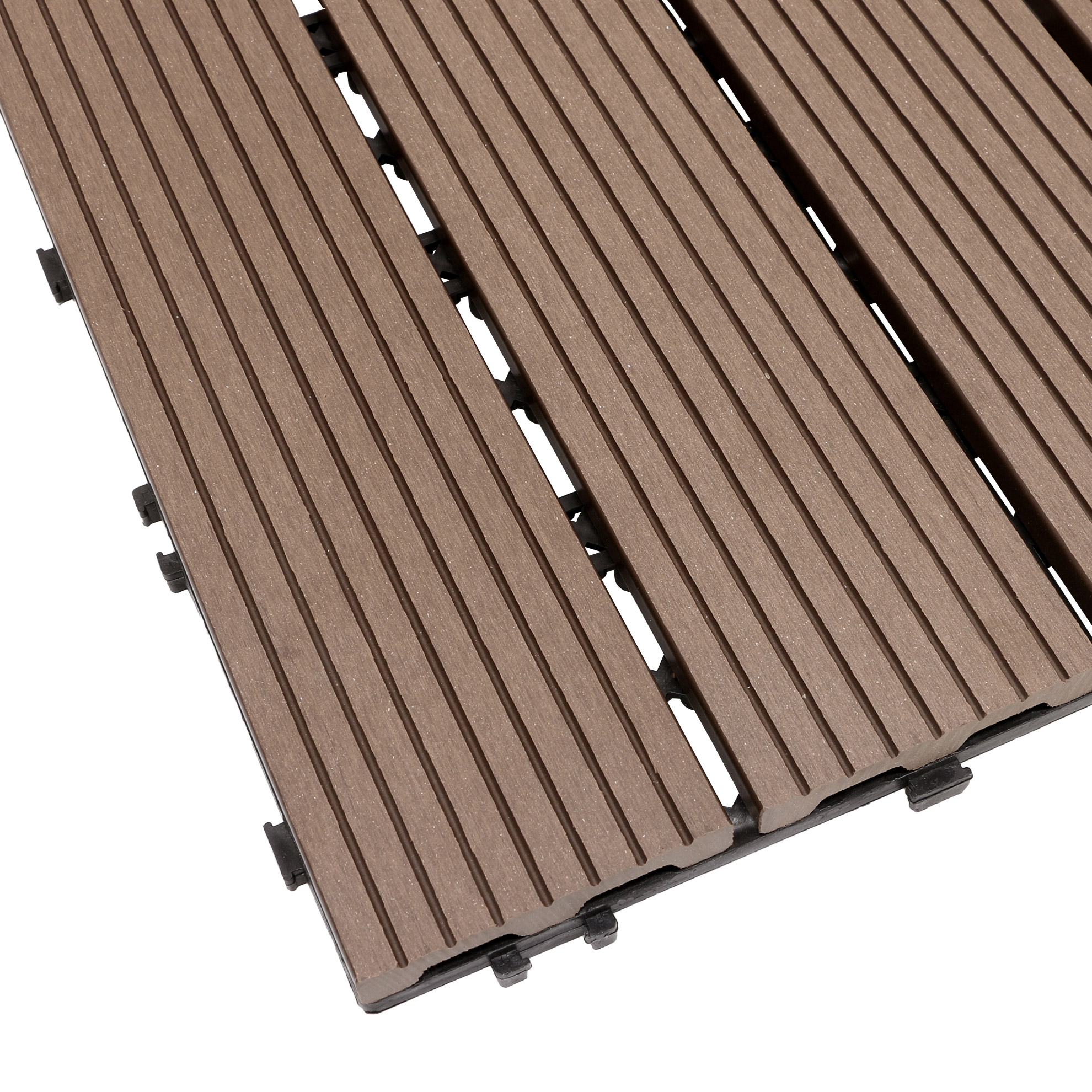 Golden Select WPC 12' x 12" Deck Tiles, 24 Tiles