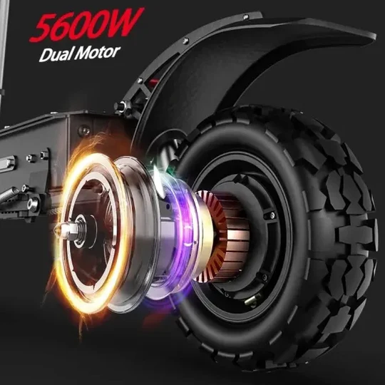 eHoodax Electric Scooter, 5600W Dual Motor, 60V40AH, 11-Inch Tires, Regular Version 20 Miles - HB07