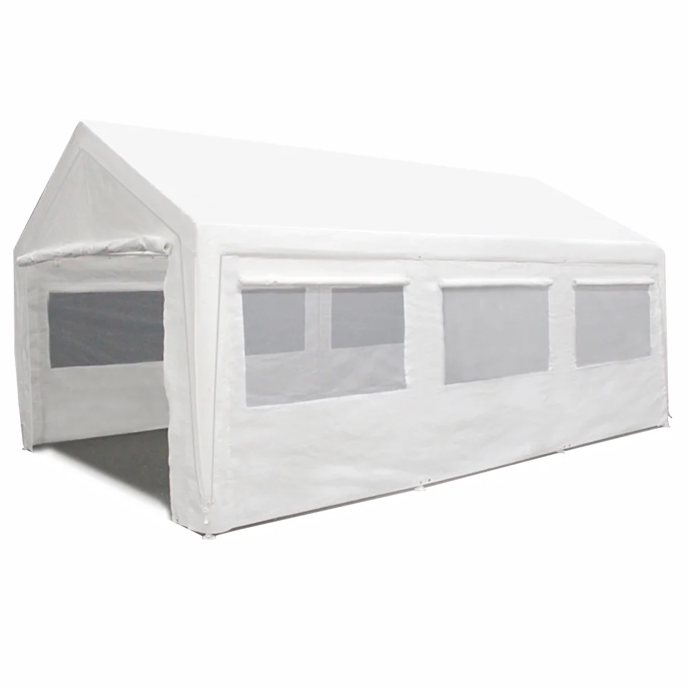 King Canopy 10' x 20' Carport Canopy Sidewall Kit w/ Bug Screen Windows