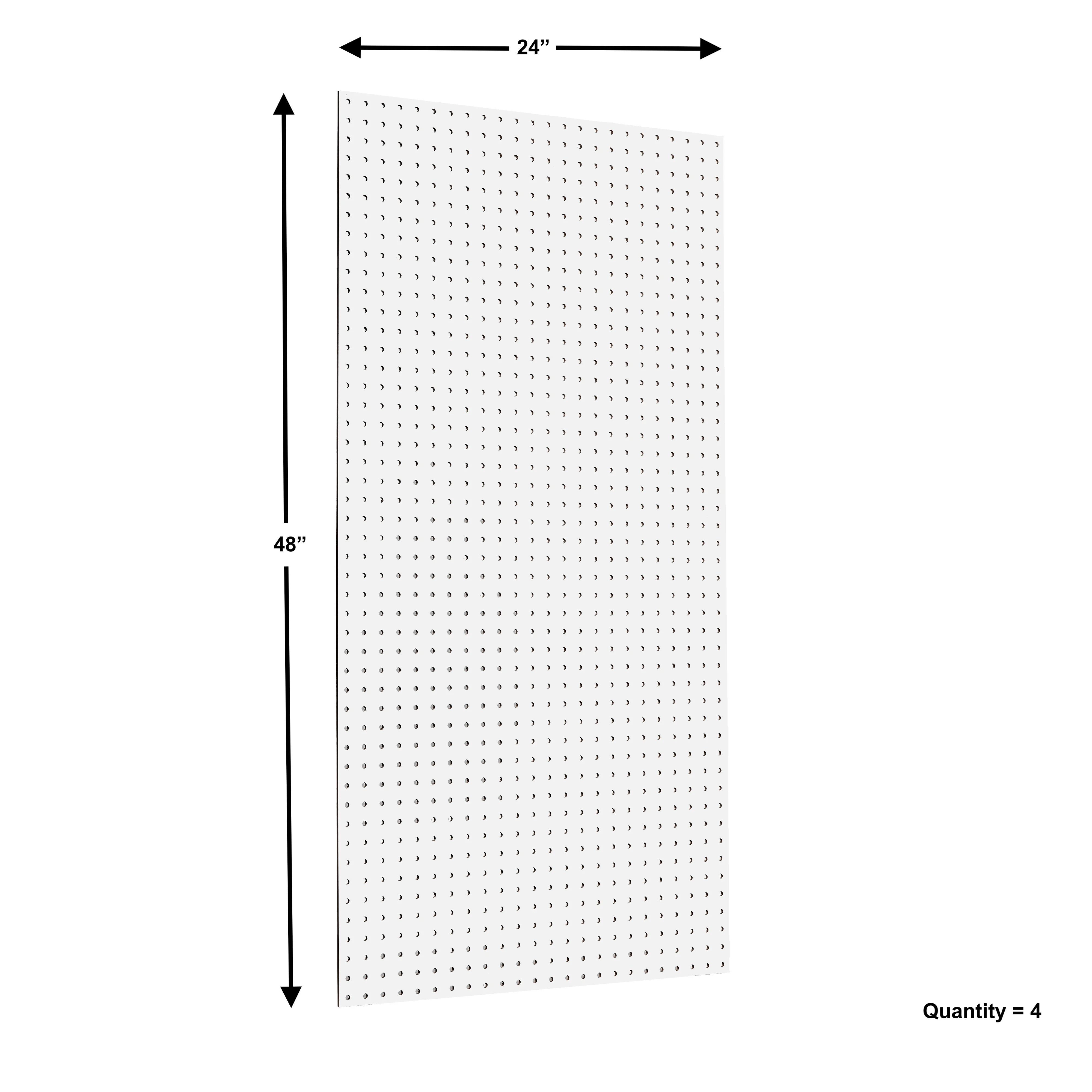 Triton Products 24inch x 48inch Black Tempered Wood Pegboards 4 Pack
