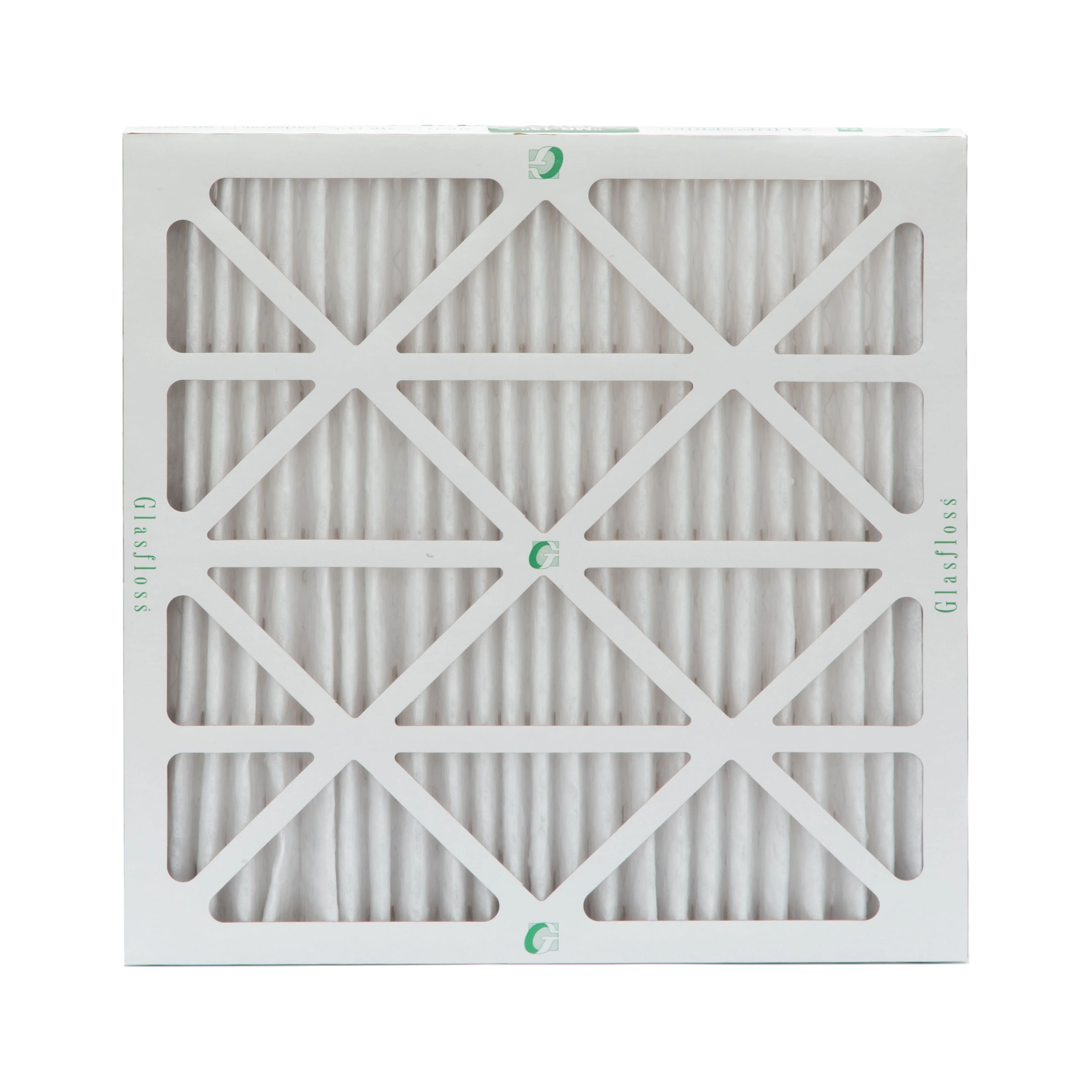 12 Pack of 24x24x2 MERV 10 Pleated 2" Inch Air Filters by Glasfloss. Actual Size: 23-3/8 x 23-3/8 x 1-3/4