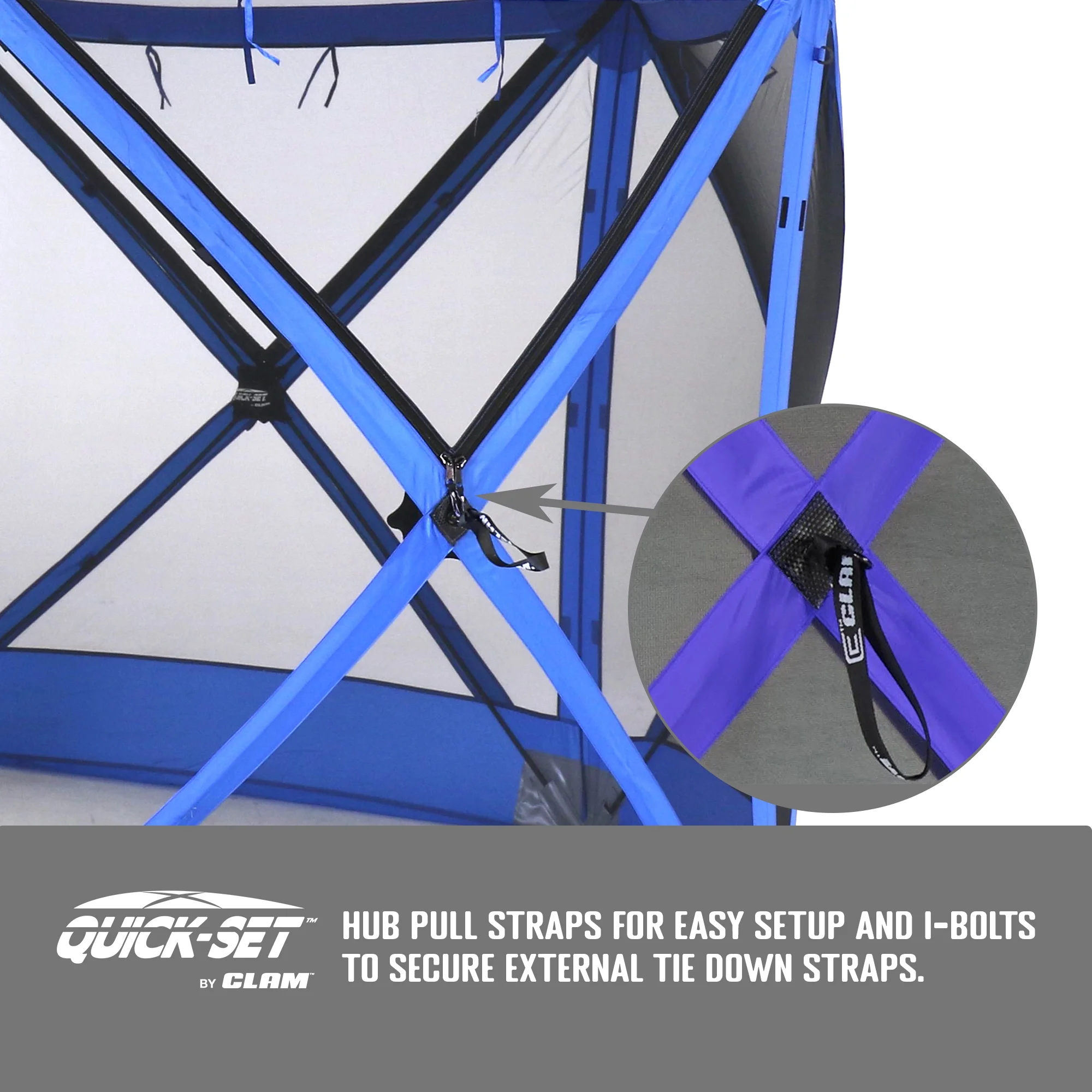 CLAM Quick-Set Escape Sport 11.5 x 11.5 Foot Tailgating Canopy Tent, Blue