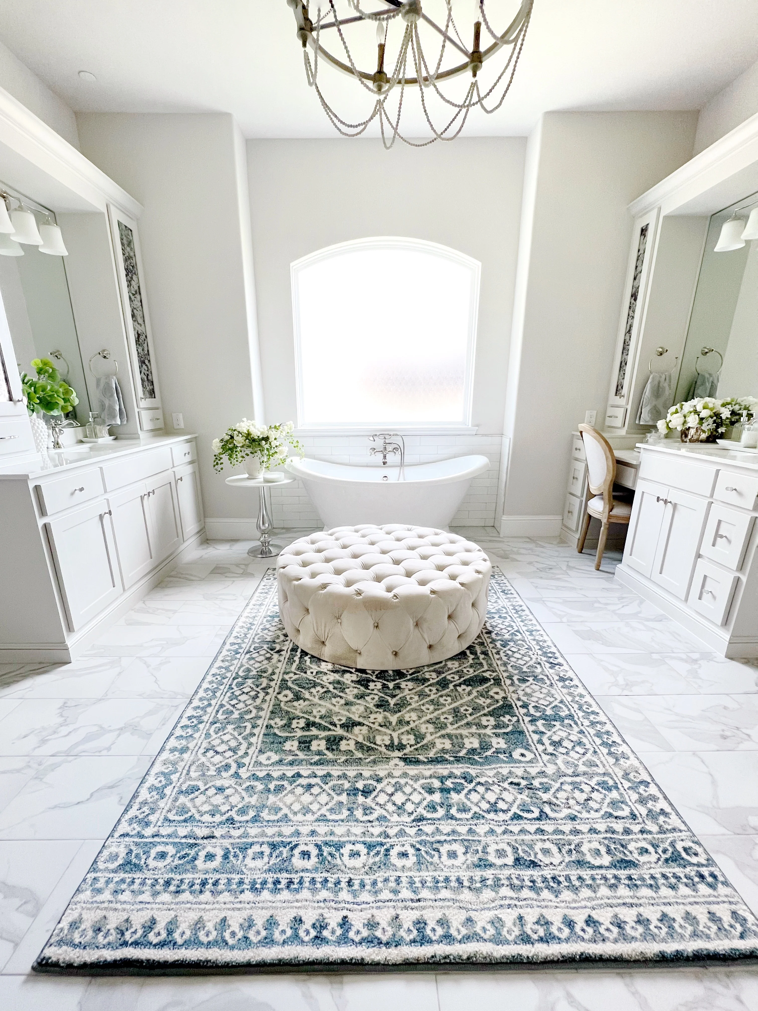 My Texas House Delilah 5'3" X 7'6" Blue Geometric Area Rug