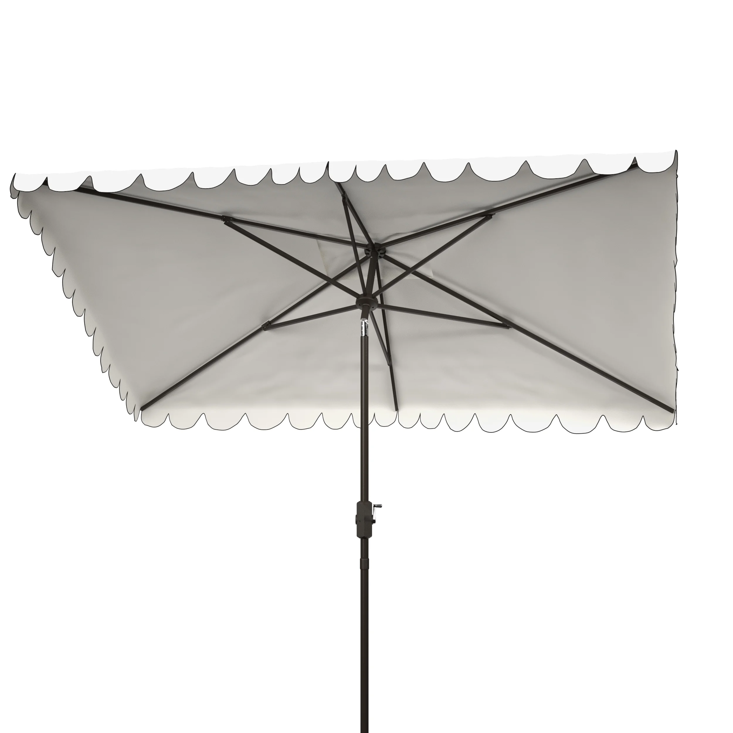SAFAVIEH Outdoor Collection Venice 6.5 x 10-Foot Rectangle Umbrella Navy/White