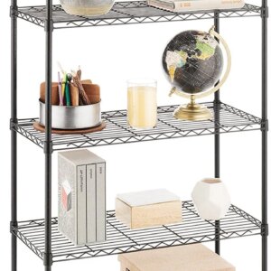 Zimtown 5-Shelf Metal Storage Rack, 35"L x 14"W x 65" H Wire Shelving Unit with Wheels Black for Kitchen Garage, Capacity for 200 lbs Per Shelf