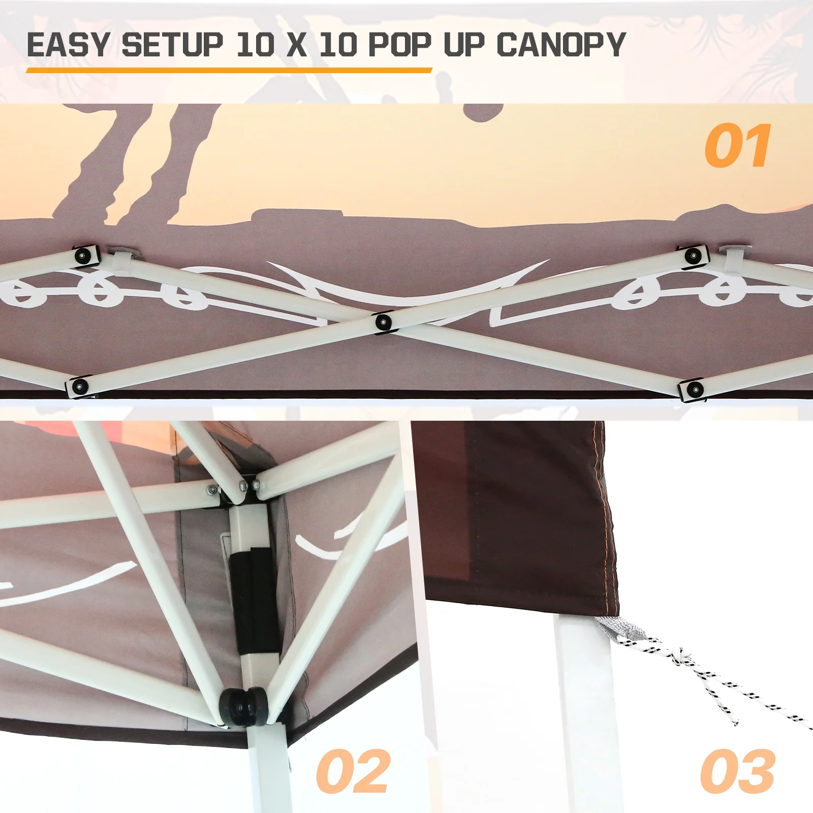 EAGLE PEAK 10ft x 10ft Turquoise Slant Leg Instant Pop-up outdoor Canopy