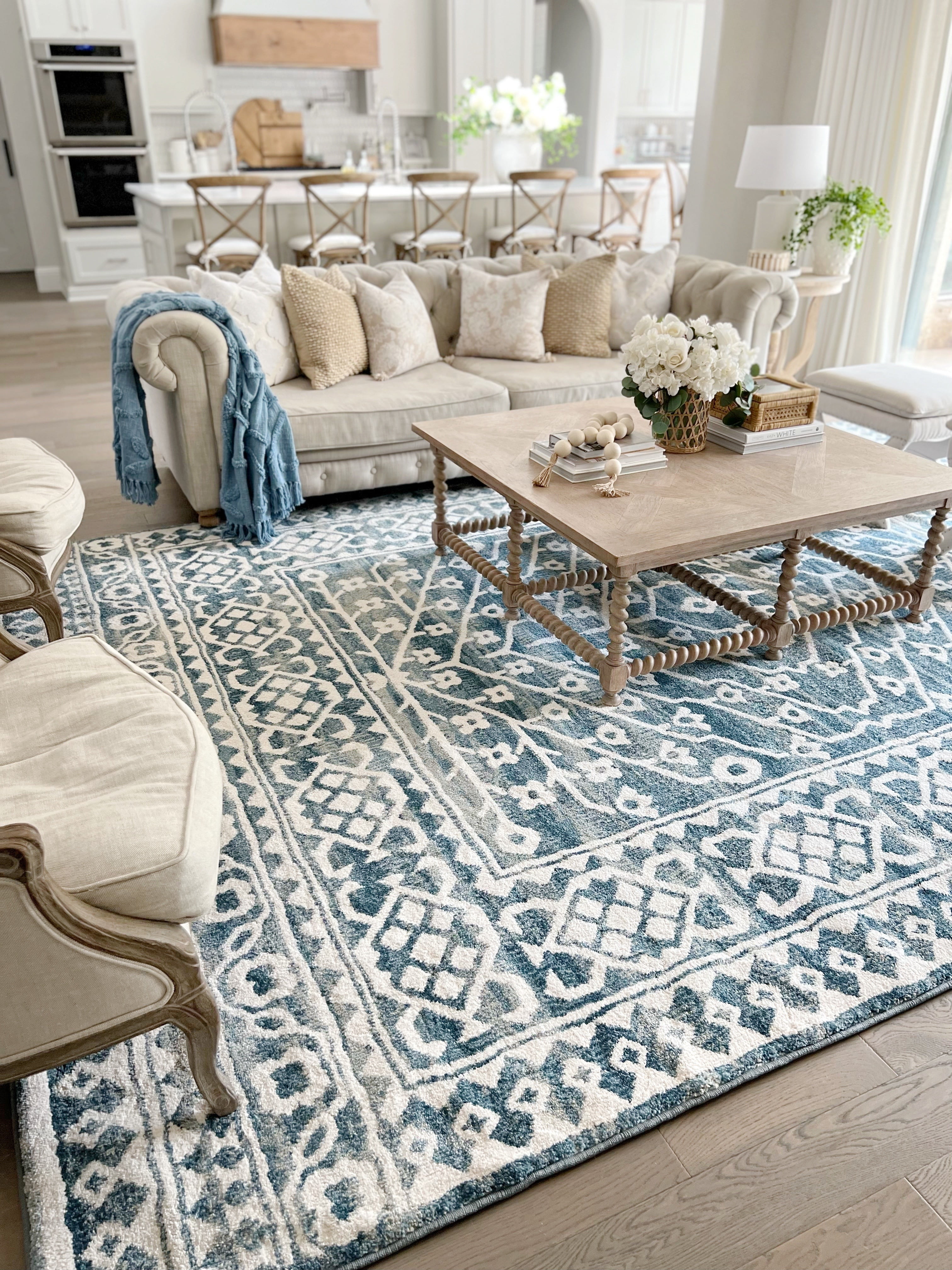 My Texas House Delilah 5’3″ X 7’6″ Blue Geometric Area Rug