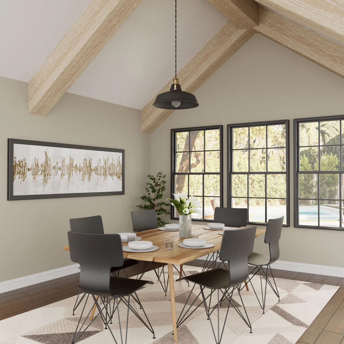 Ekena Millwork 3 1/2"W x 3 1/2"H x 120"L 3-Sided (U-Beam) Mena HeritageTimber Faux Wood Ceiling Beam, Kona Brown