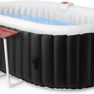 Edostory Hot Tub Inflatable Portable Oval Spa 2 Person Hot Tub with 90 Bubble Jets