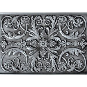 Backsplash Tile for Kitchen and Fireplace Royal 12 x 18 Metal Mural Pewter Nickel