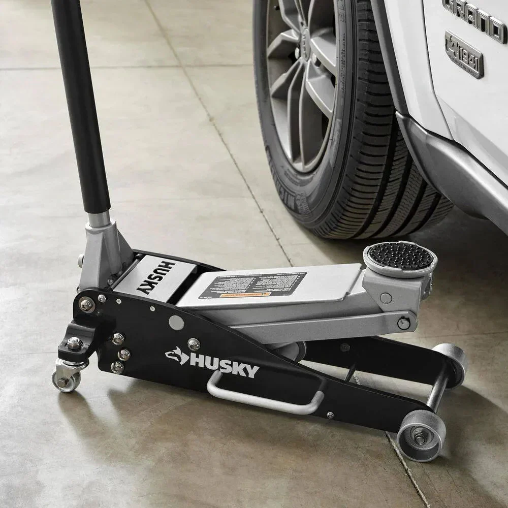 Husky 3-Ton Aluminum and Steel Car Jack, 4 in. to 18-1/2 - HPL4751