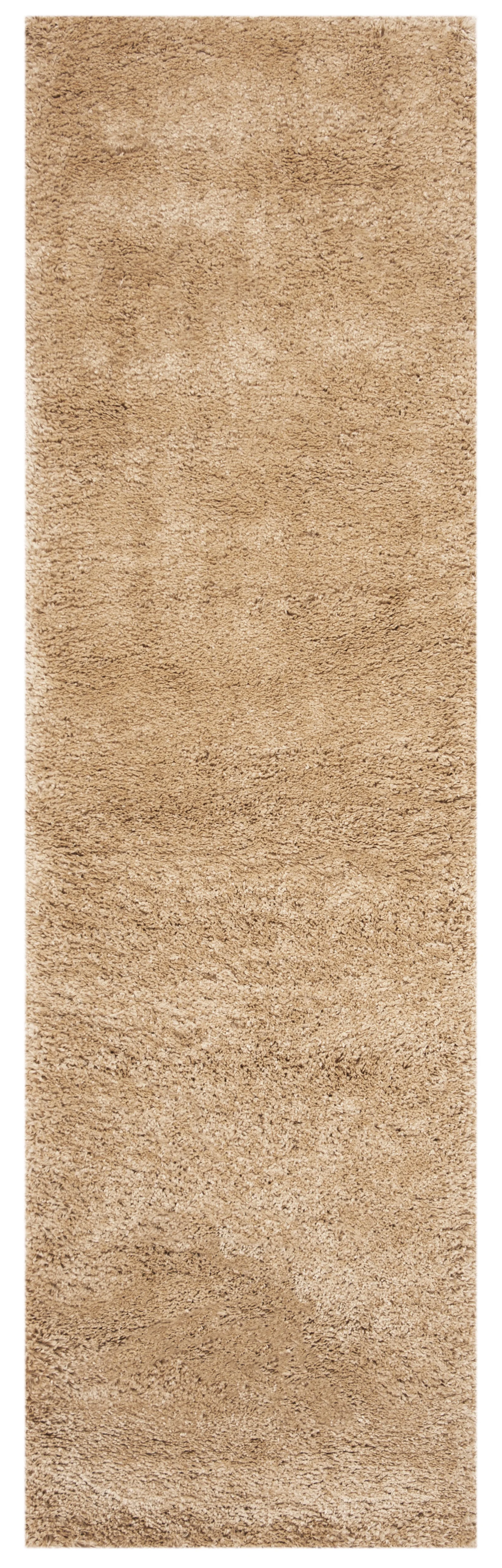 SAFAVIEH Colorado Tarek Solid Shag Runner Rug, Champagne, 2'3" x 8'