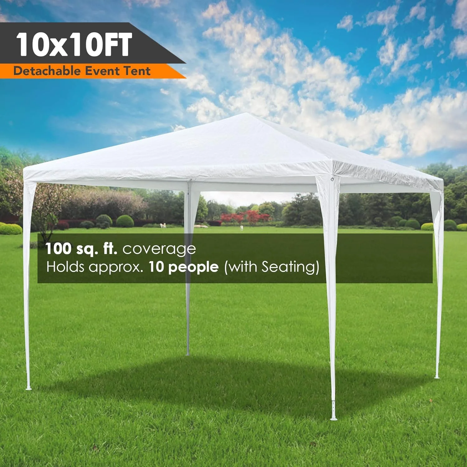 10' x 10' Outdoor Wedding Party Tent 4 Sidewalls, Blue