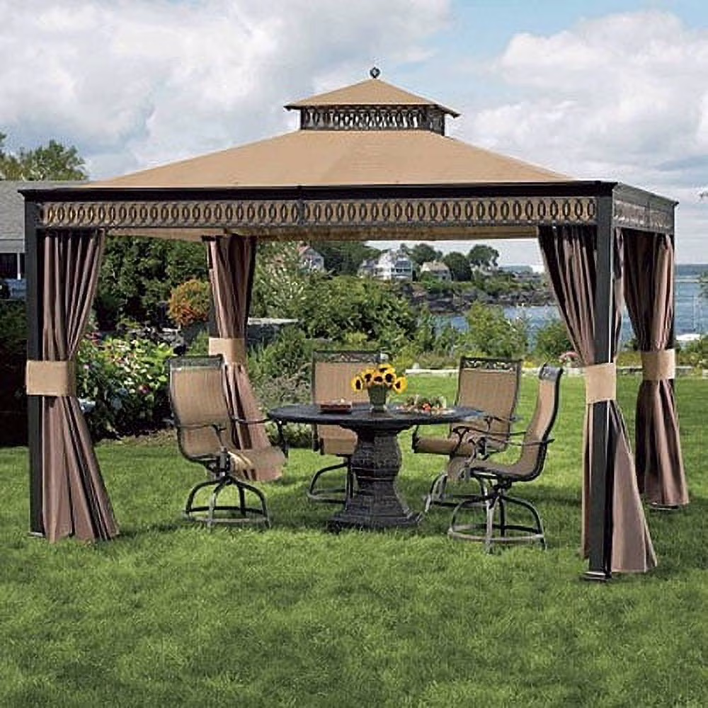 Garden Winds Elworth 10x 12Gazebo Canopy, Beige, UV Treated and Water Resistant