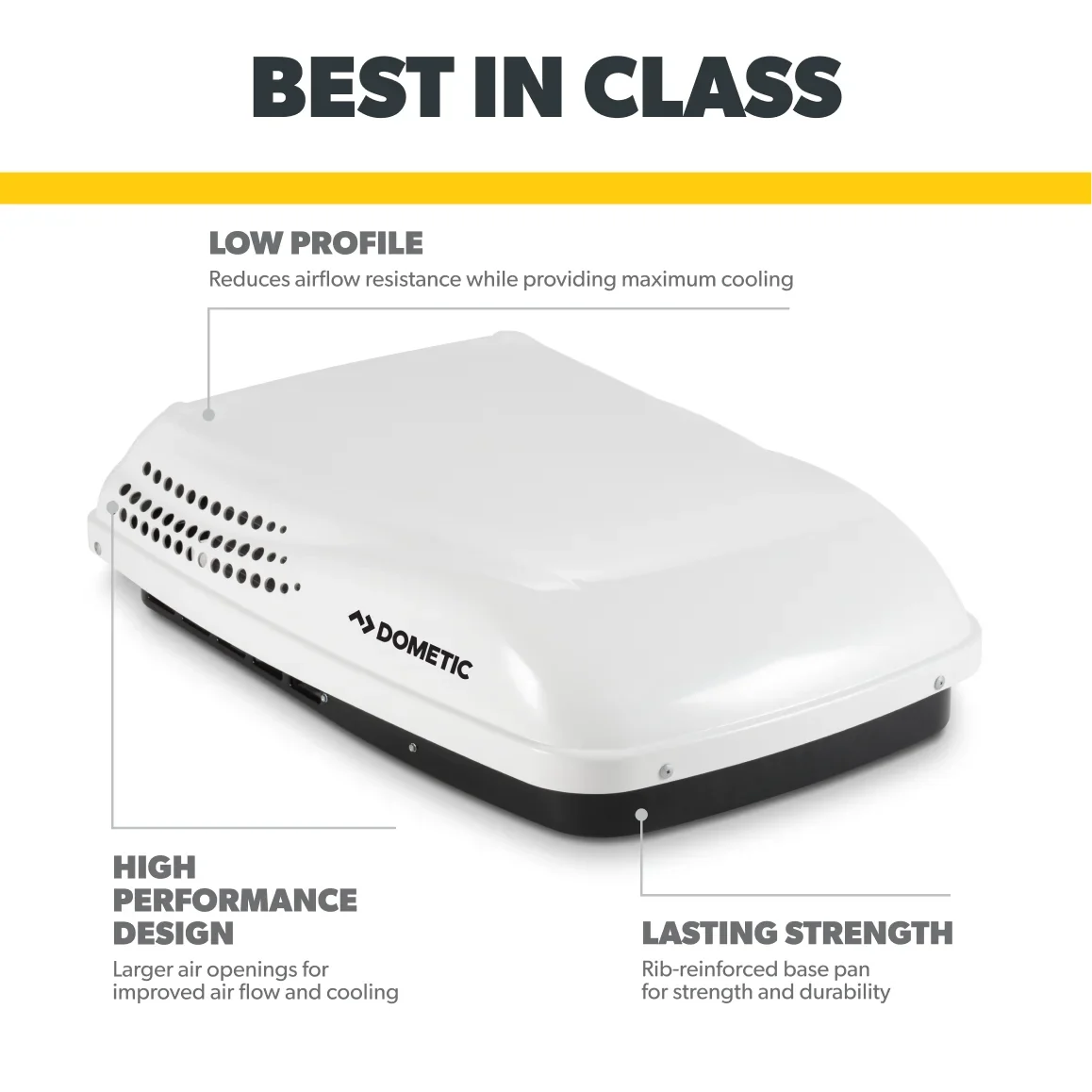 Dometic Penguin II Rooftop Air Conditioner, 11000 BTU, White – PENGUIN AC PW 410A