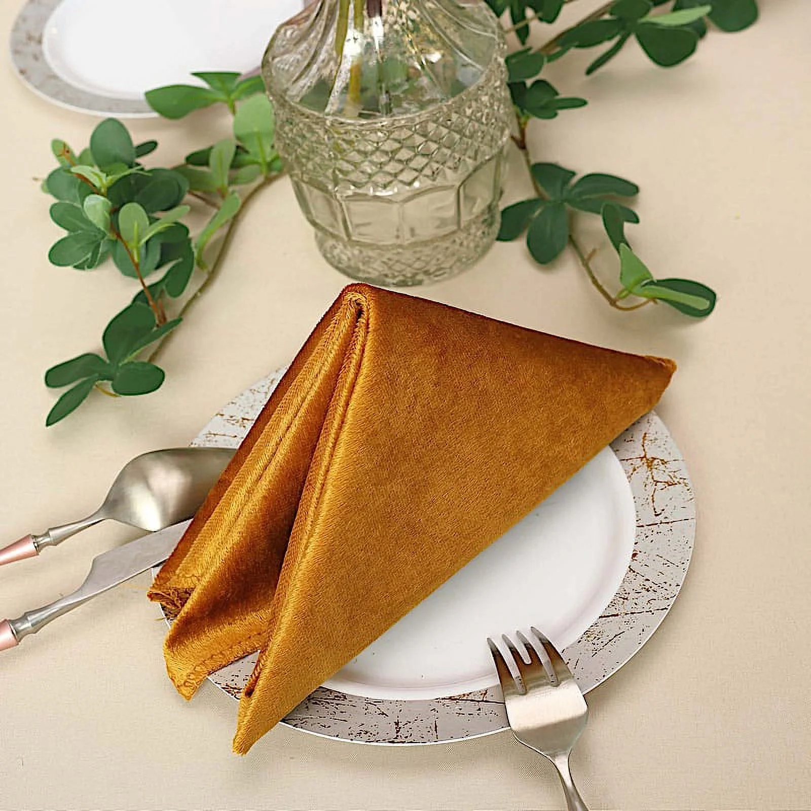 BalsaCircle 100 Pieces 20" x 20" Navy Blue Premium Velvet Napkins Linens