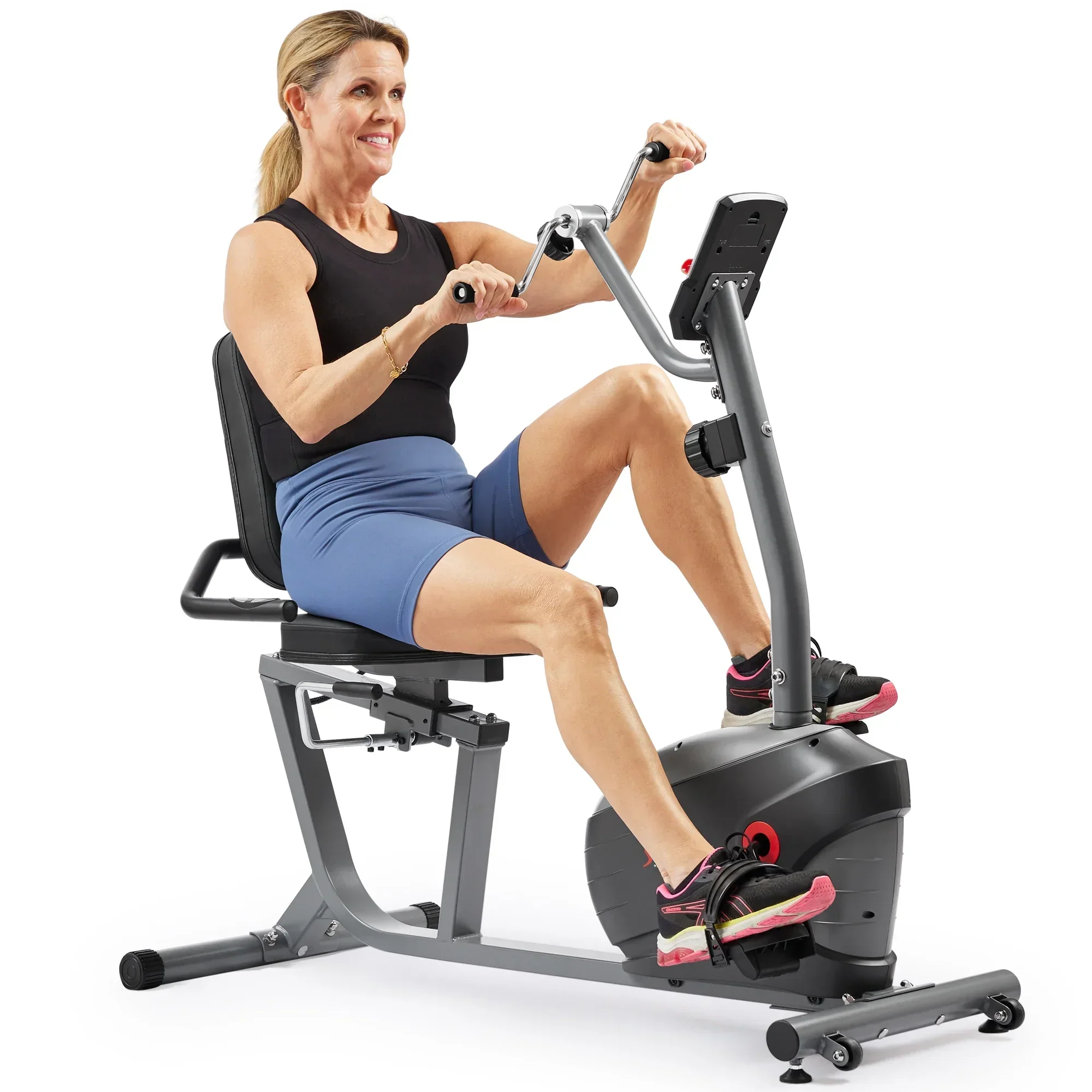 Sunny Health & Fitness Smart Magnetic Recumbent Bike With Hand Cycle – SF-RB423034