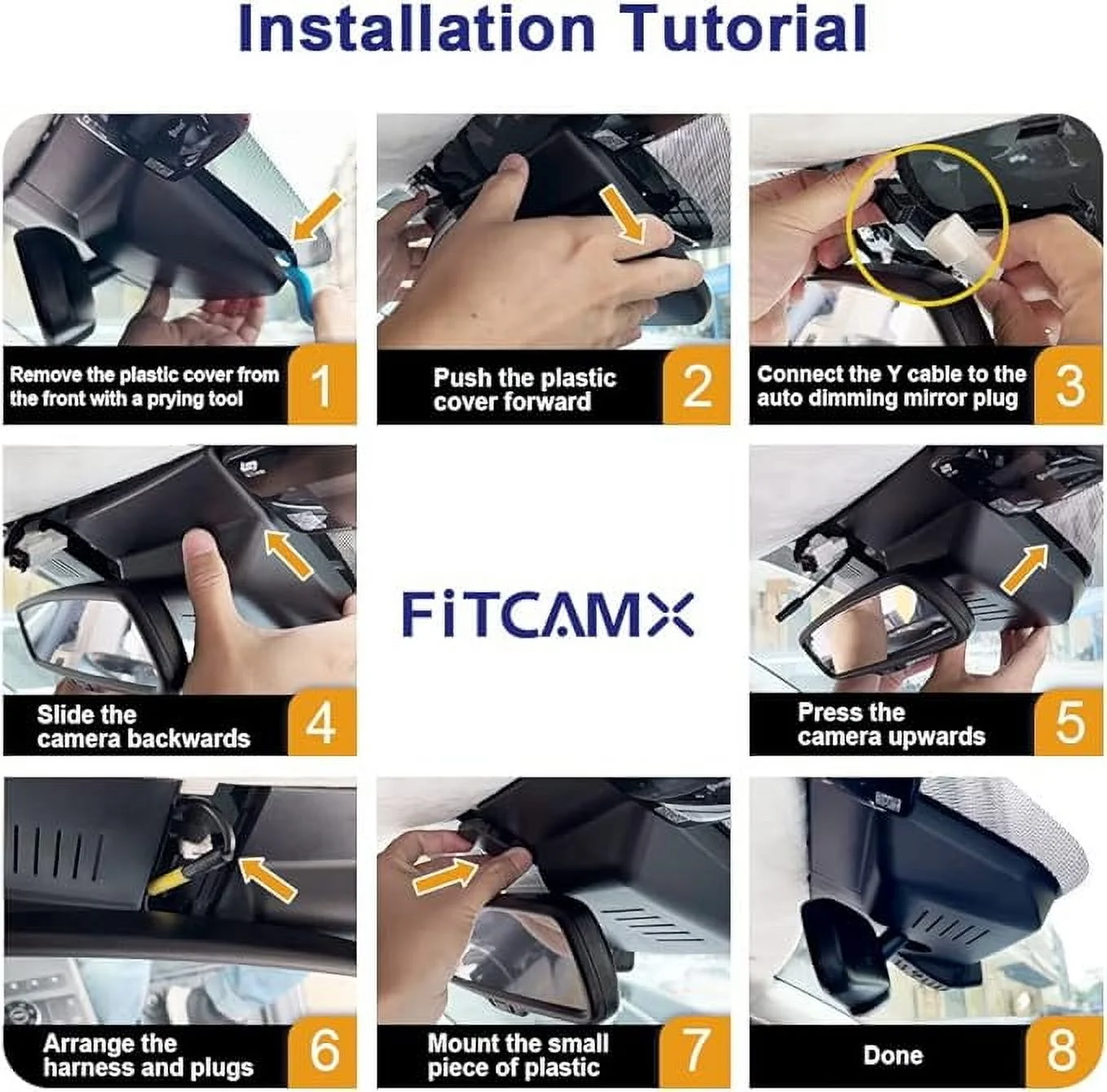 Fitcamx 4K Dual Dash Cam Suitable for Kia Telluride 2023 2024 S LX EX SX X-pro X-Line (Part NO#S9500), OEM Look, Built-in WiFi & APP, 128GB Card