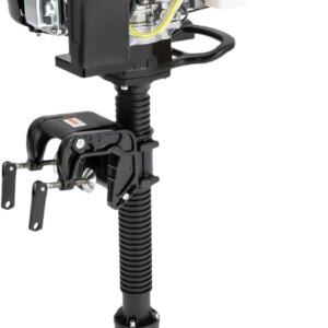 4 Stroke 4HP Outboard Motor, 4 Stroke 55CC Jet Pump Boat Engine w/Wind Cooling CDI System for Rubber Boats, Wooden Boats, Fishing Boats, etc, 5500 rpm