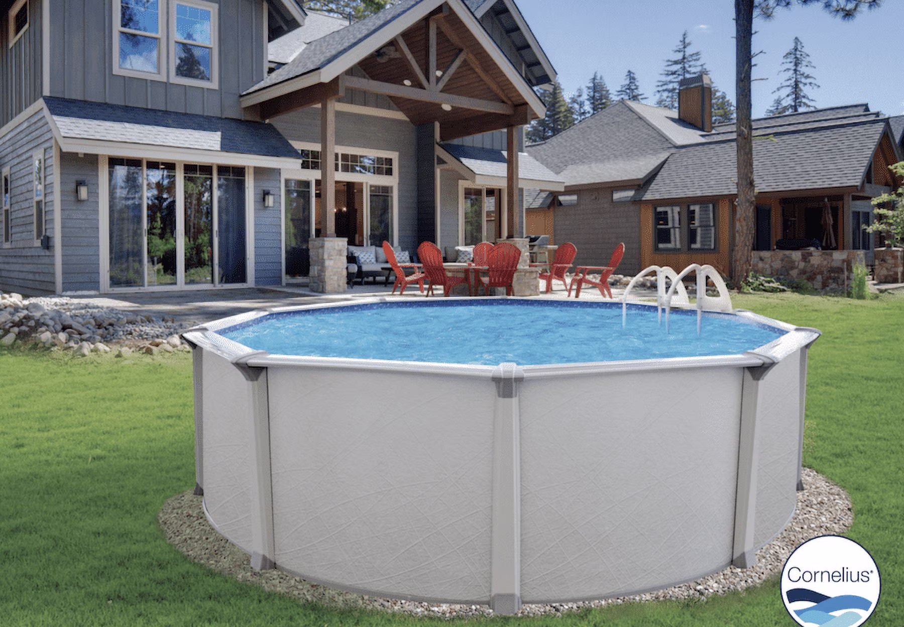 Colombia 21′ x 54″ Round Above Ground Swimming Pool Platinum Package