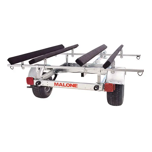 Malone LowMax 2-Kayak Galvanized Steel Trailer With LED Lights And 70 MPH Tires